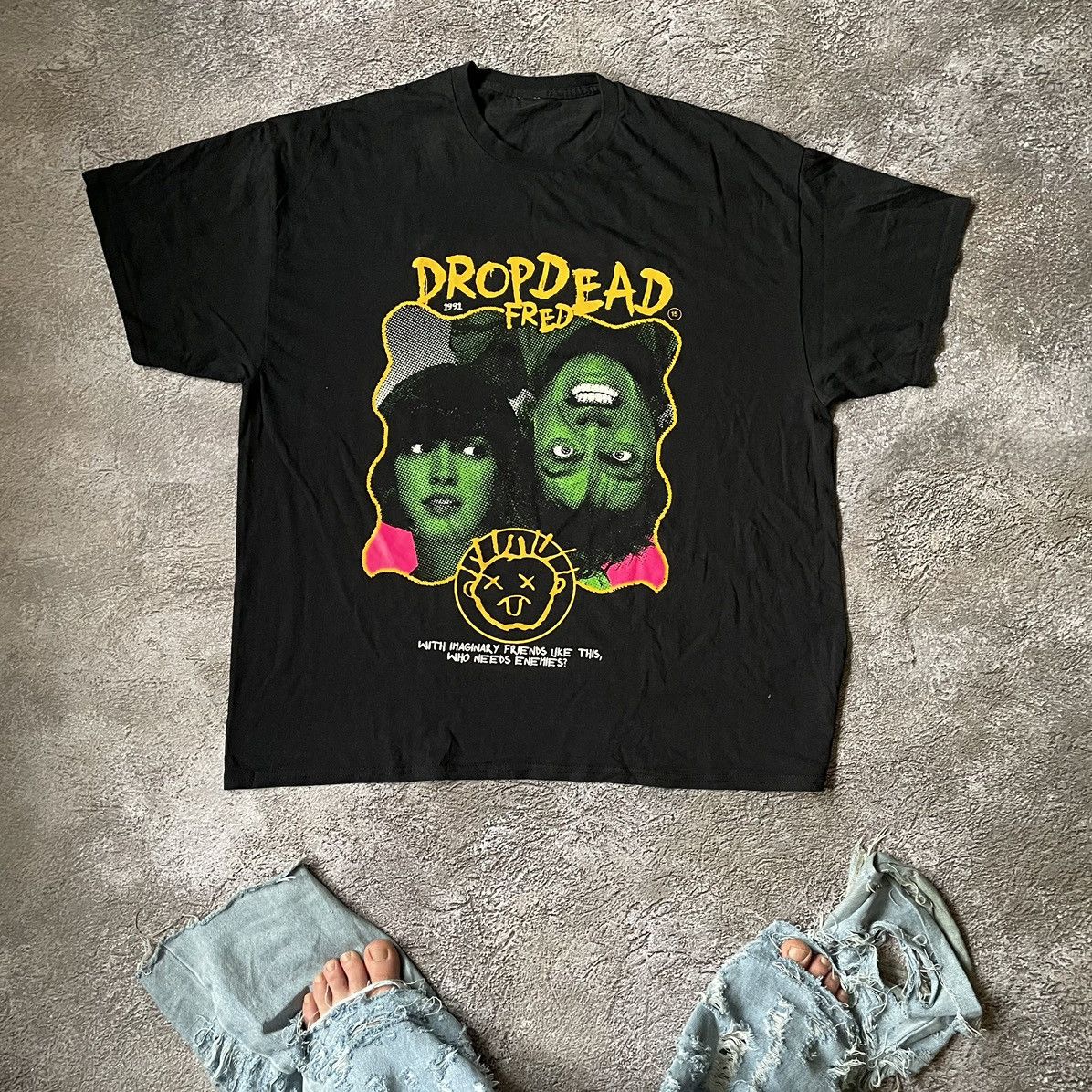 Band Tees Vintage Y2K DROP DRAD Face ZOMBIE Blood Creepy Horror Tee Size US XXL / EU 58 / 5 - 1 Thumbnail