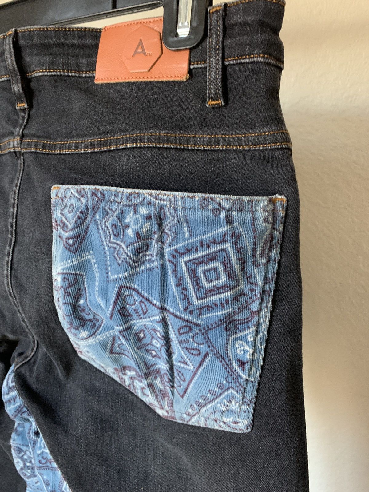Alchemist $500 Ringo Bandana Paisley Skinny Denim Jeans Size US 38 / EU 54 - 6 Thumbnail