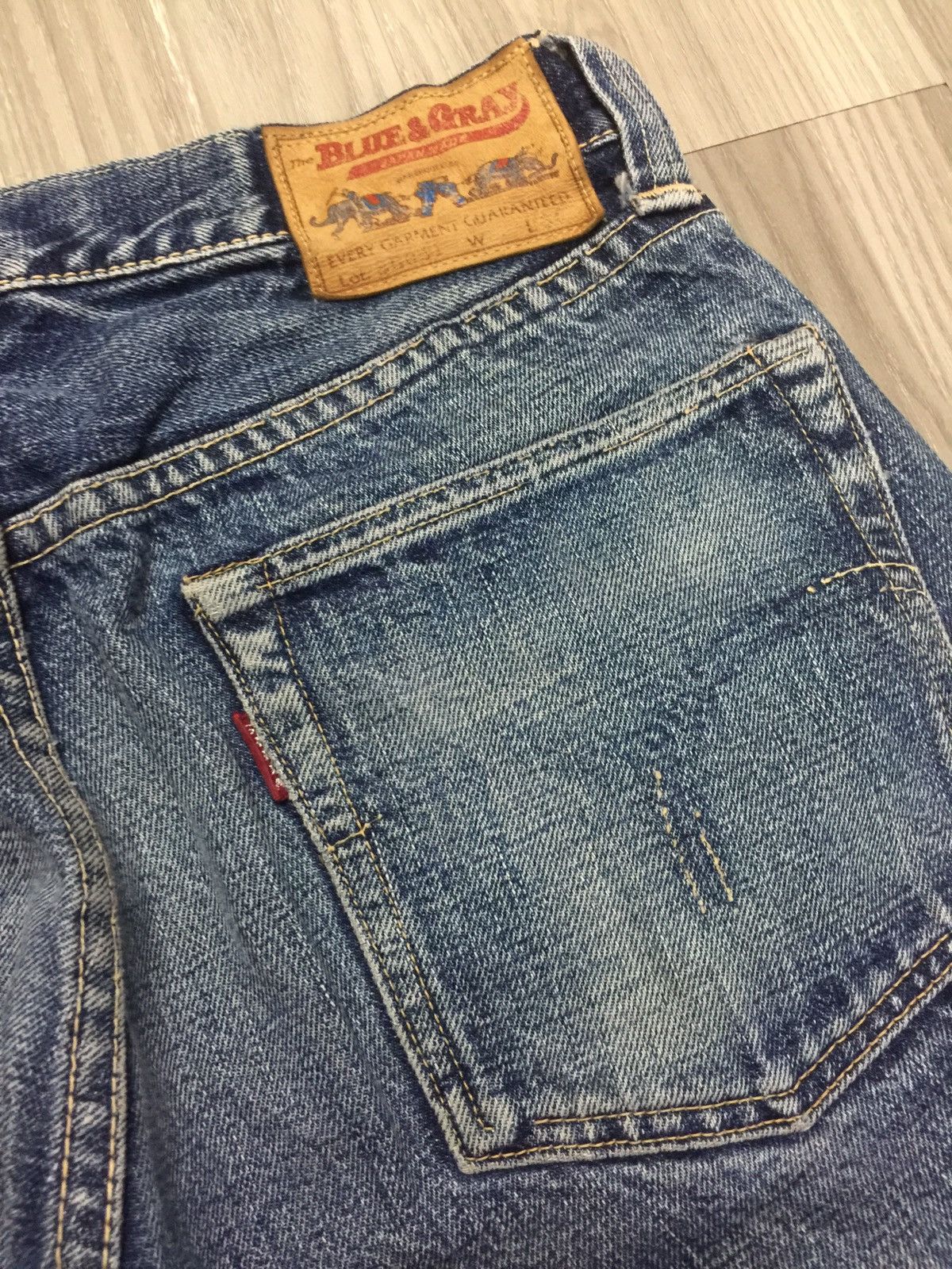 Warehouse Blue & Gray by WAREHOUSE Selvedge Jeans Size US 32 / EU 48 - 11 Thumbnail