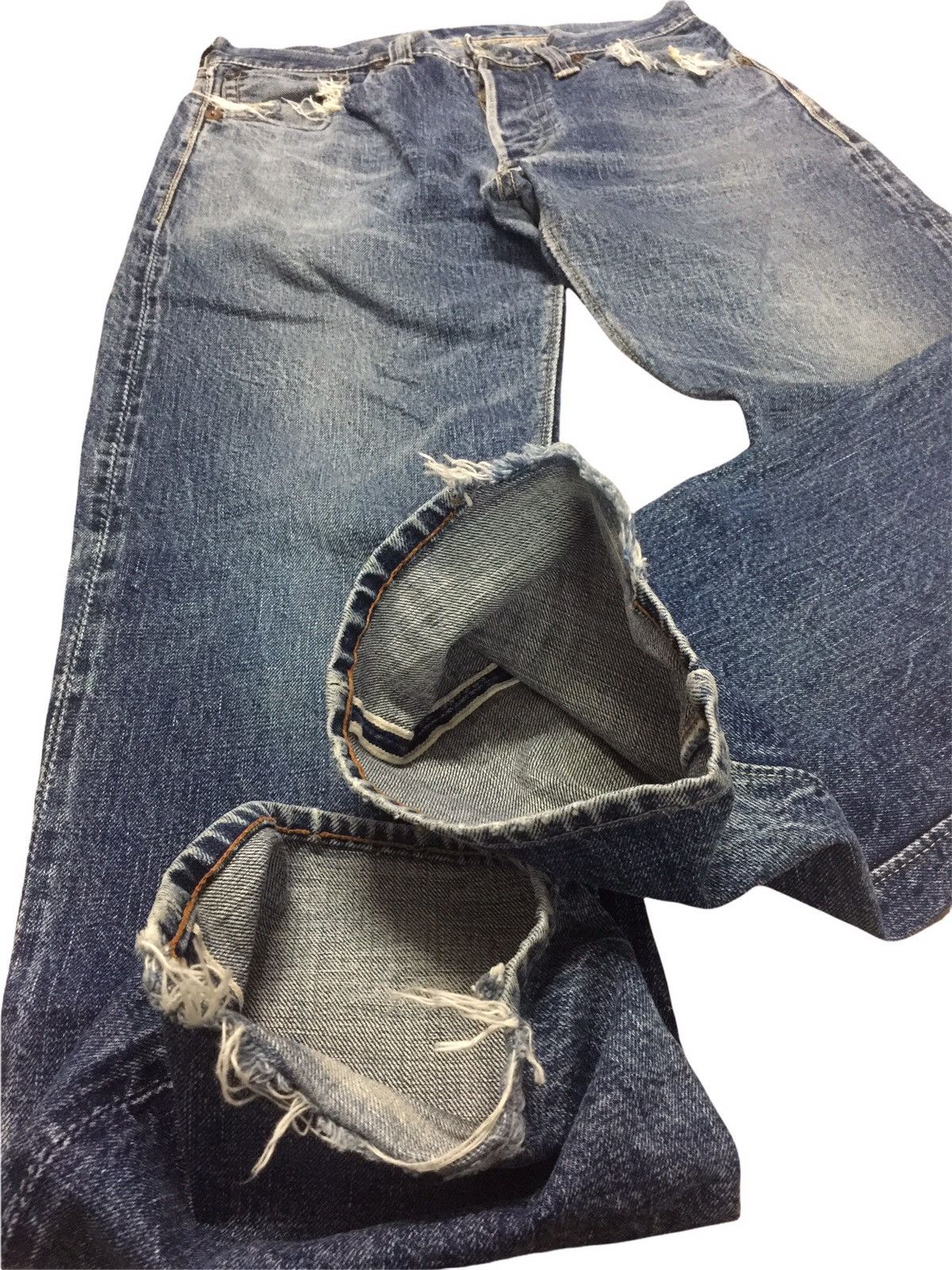 Warehouse Blue & Gray by WAREHOUSE Selvedge Jeans Size US 32 / EU 48 - 5 Thumbnail