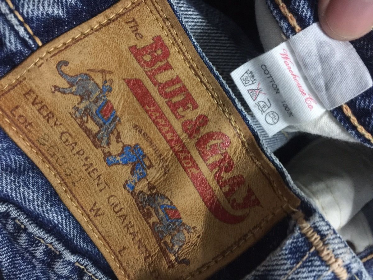 Warehouse Blue & Gray by WAREHOUSE Selvedge Jeans Size US 32 / EU 48 - 13 Thumbnail