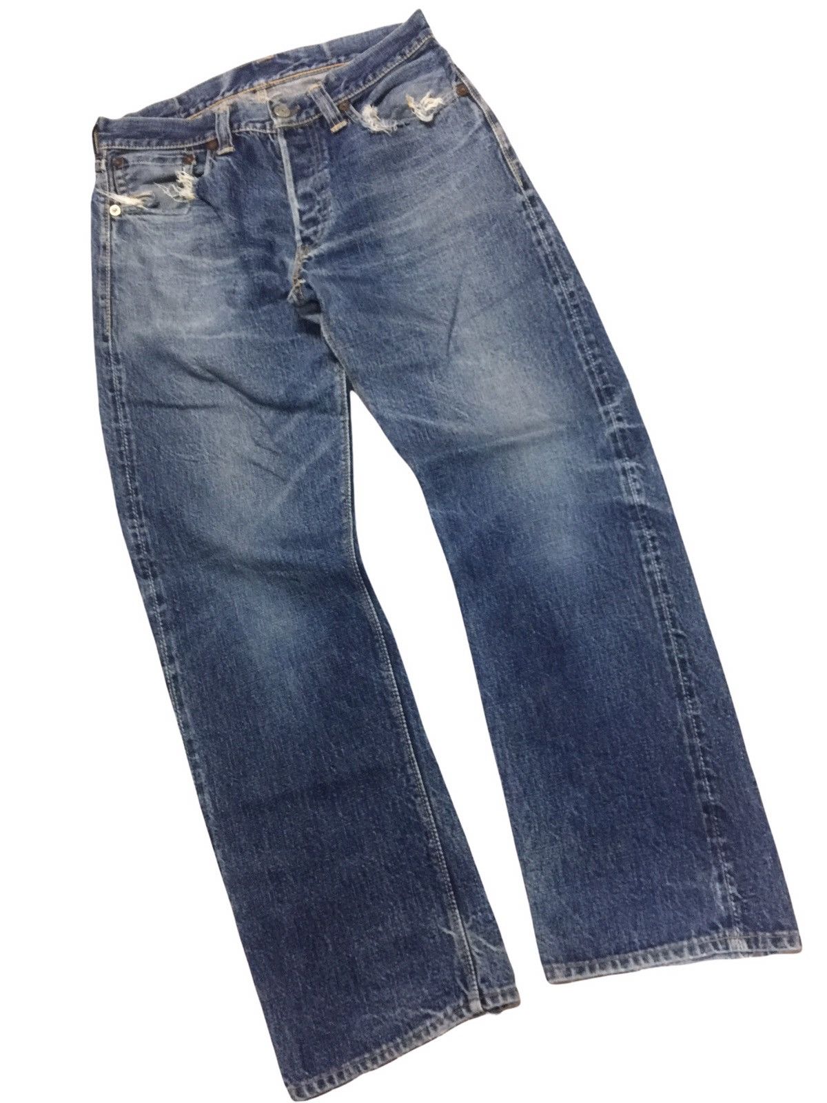 Warehouse Blue & Gray by WAREHOUSE Selvedge Jeans Size US 32 / EU 48 - 4 Thumbnail