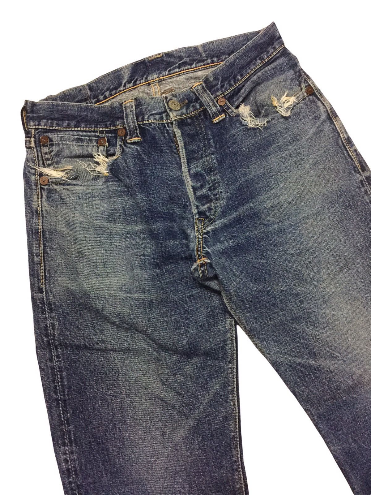 Warehouse Blue & Gray by WAREHOUSE Selvedge Jeans Size US 32 / EU 48 - 2 Thumbnail