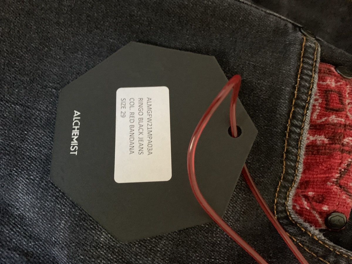 Alchemist $500 Red Bandana Paisley Skinny Denim Jeans Size US 29 - 8 Thumbnail
