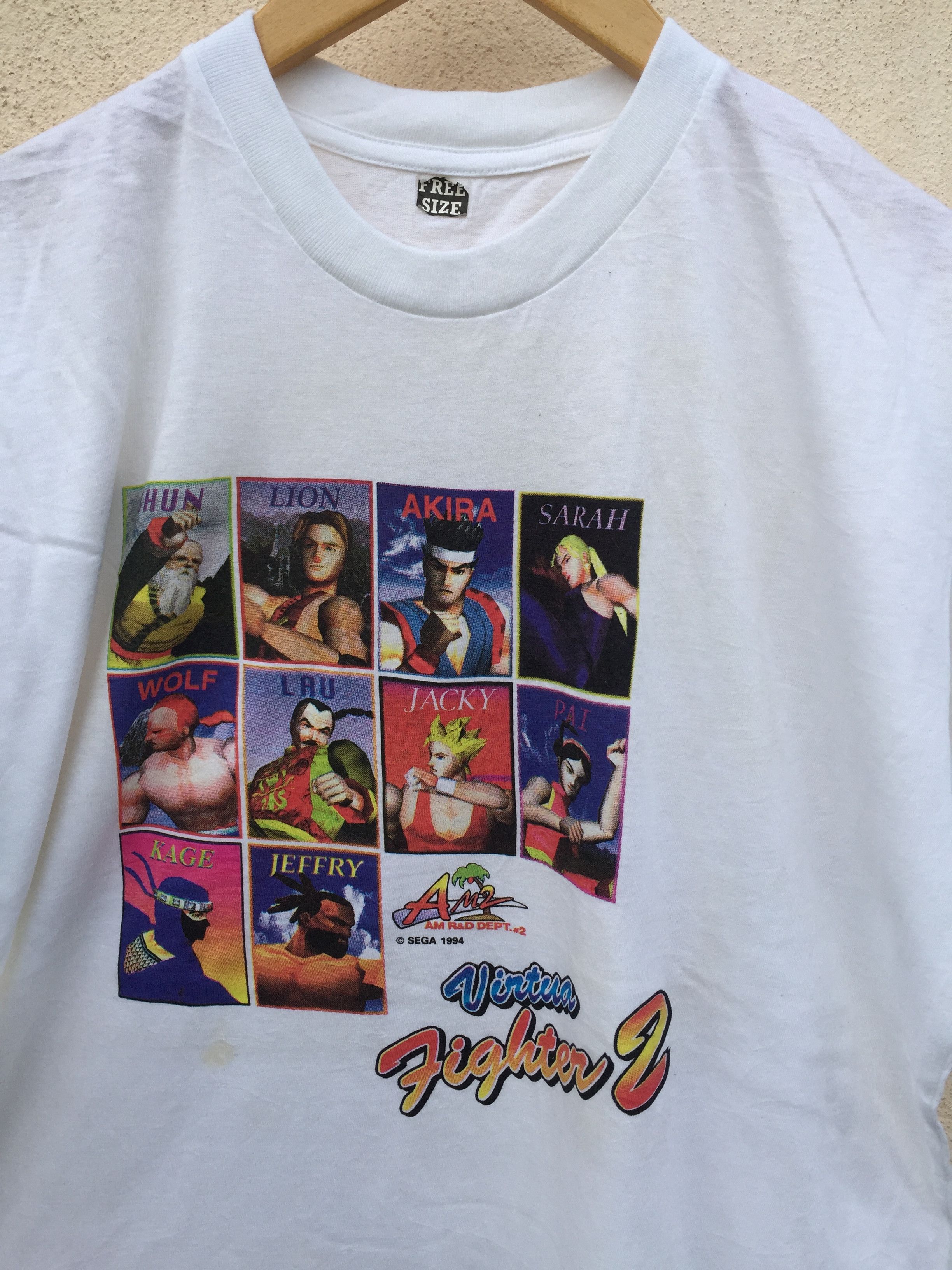 Anime UNWORN !! Vintage 90s VIRTUAL FIGHTER 2 Sega 1994 Size US L / EU 52-54 / 3 - 2 Thumbnail