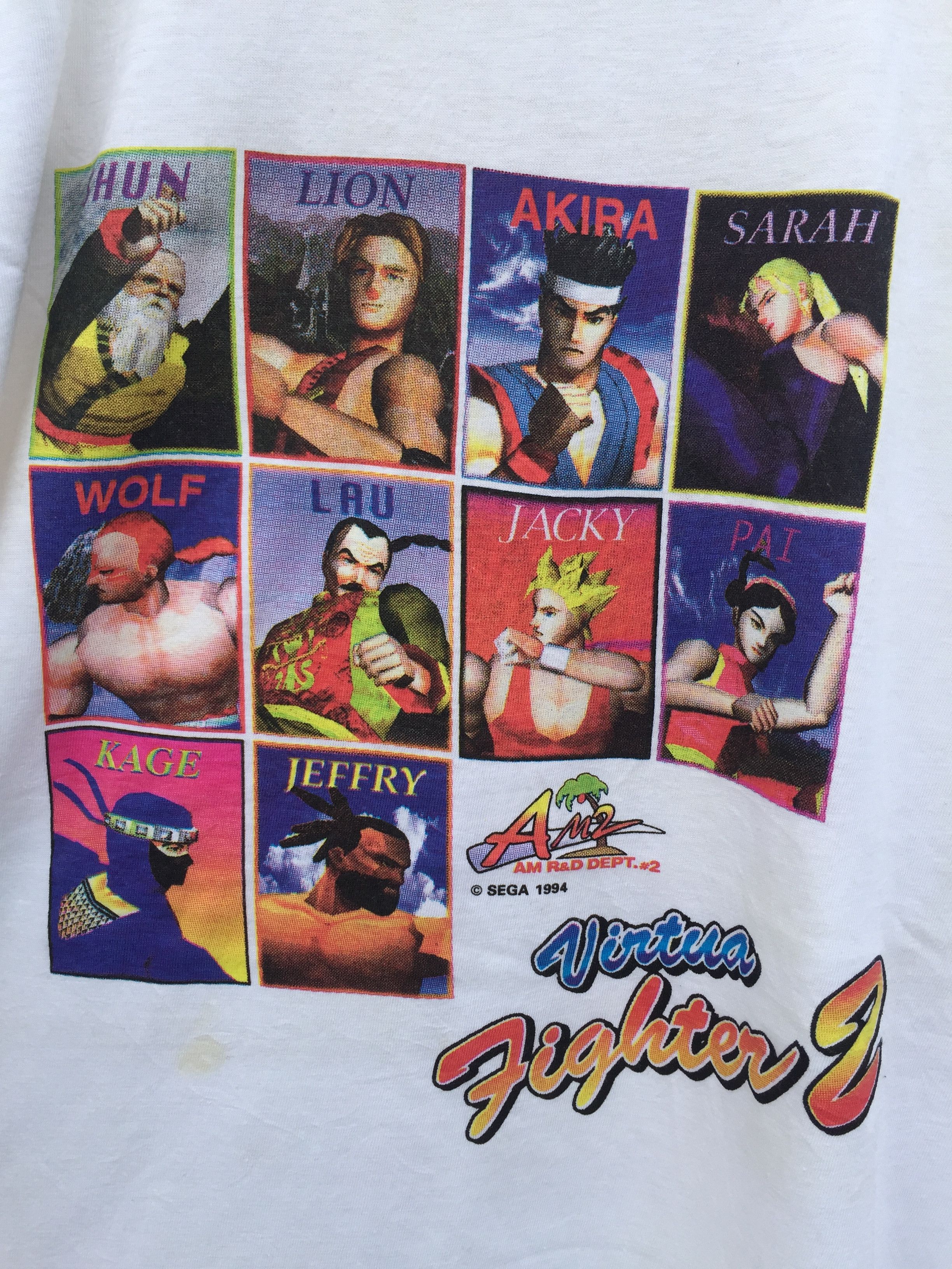Anime UNWORN !! Vintage 90s VIRTUAL FIGHTER 2 Sega 1994 Size US L / EU 52-54 / 3 - 3 Thumbnail