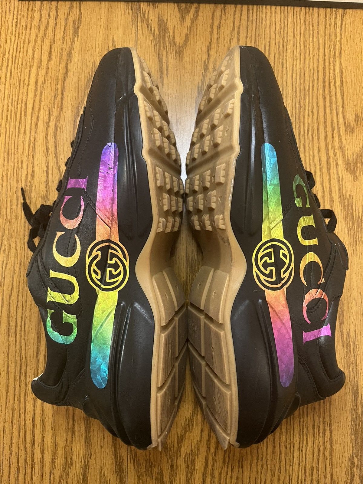 Gucci Gucci Rhyton Iridescent Logo Sneaker Size US 12 / EU 45 - 3 Thumbnail