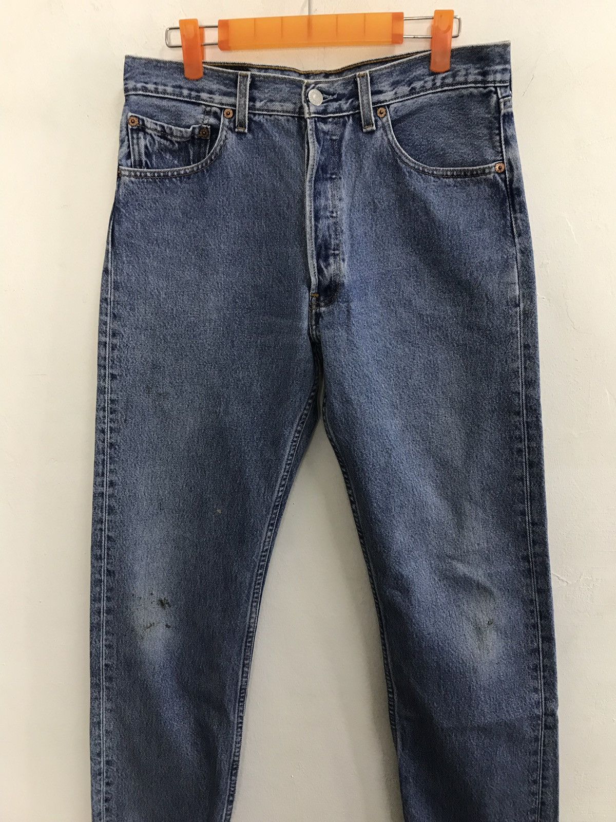 Levi's Vintage Clothing × Vintage Vintage Levi’s 501 Classic Distressed Denim Jeans Straight Size US 31 - 3 Thumbnail