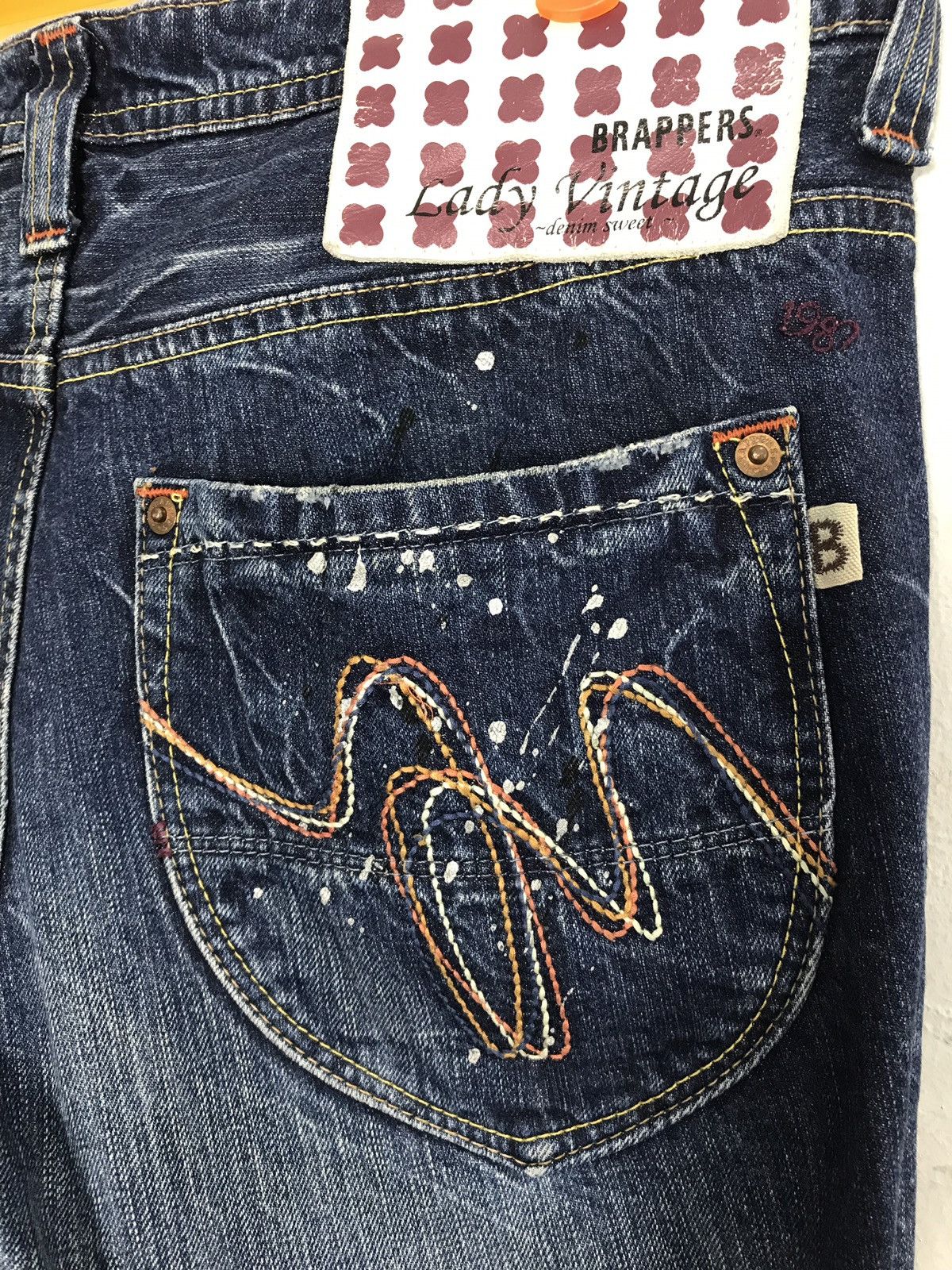 Japanese Brand × Vintage Rare Brappers Distressed Design Unisex Denim Jeans Size US 33 - 12 Thumbnail