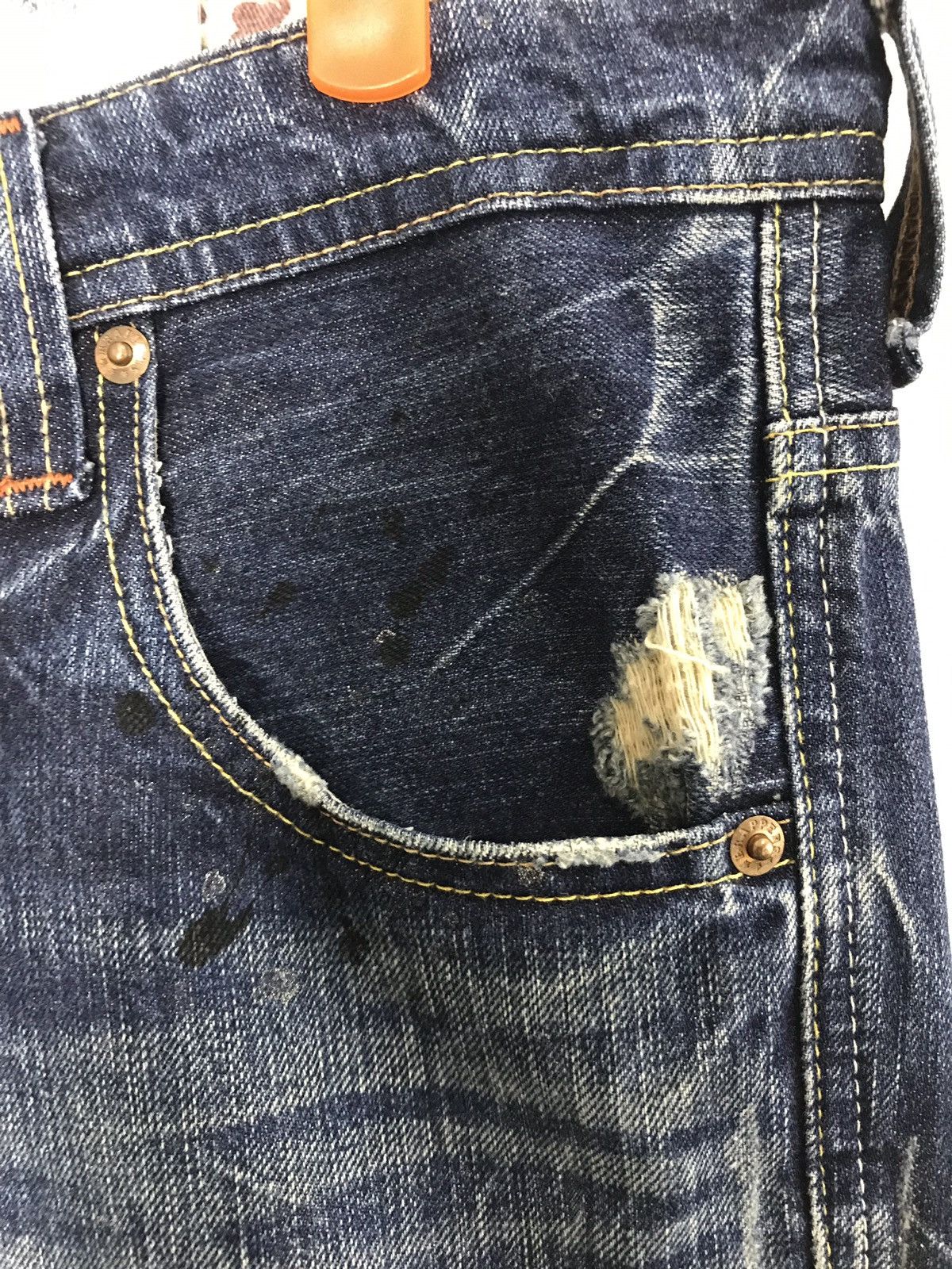 Japanese Brand × Vintage Rare Brappers Distressed Design Unisex Denim Jeans Size US 33 - 6 Thumbnail