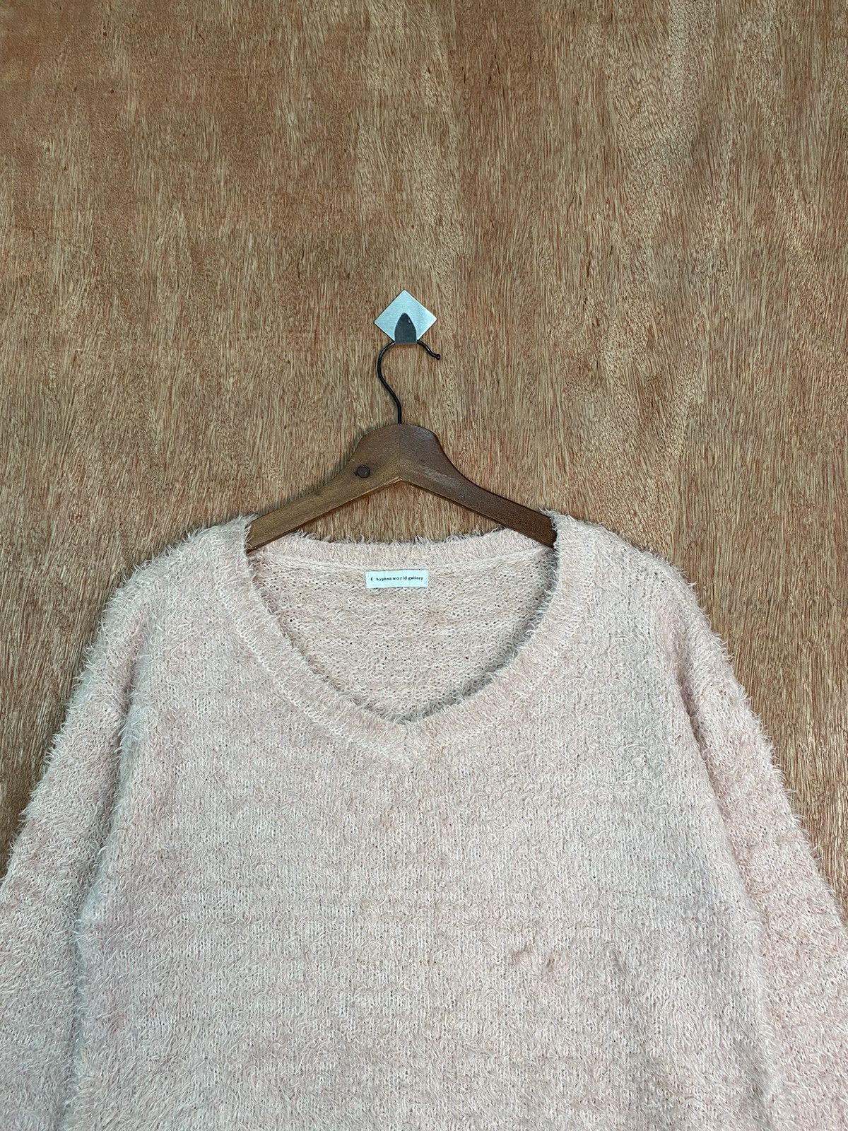 Homespun Knitwear × Japanese Brand DLS E Hyphen World Gallery Soft Fur Mohair Knitwear #BB587 Size M / US 6-8 / IT 42-44 - 2 Thumbnail