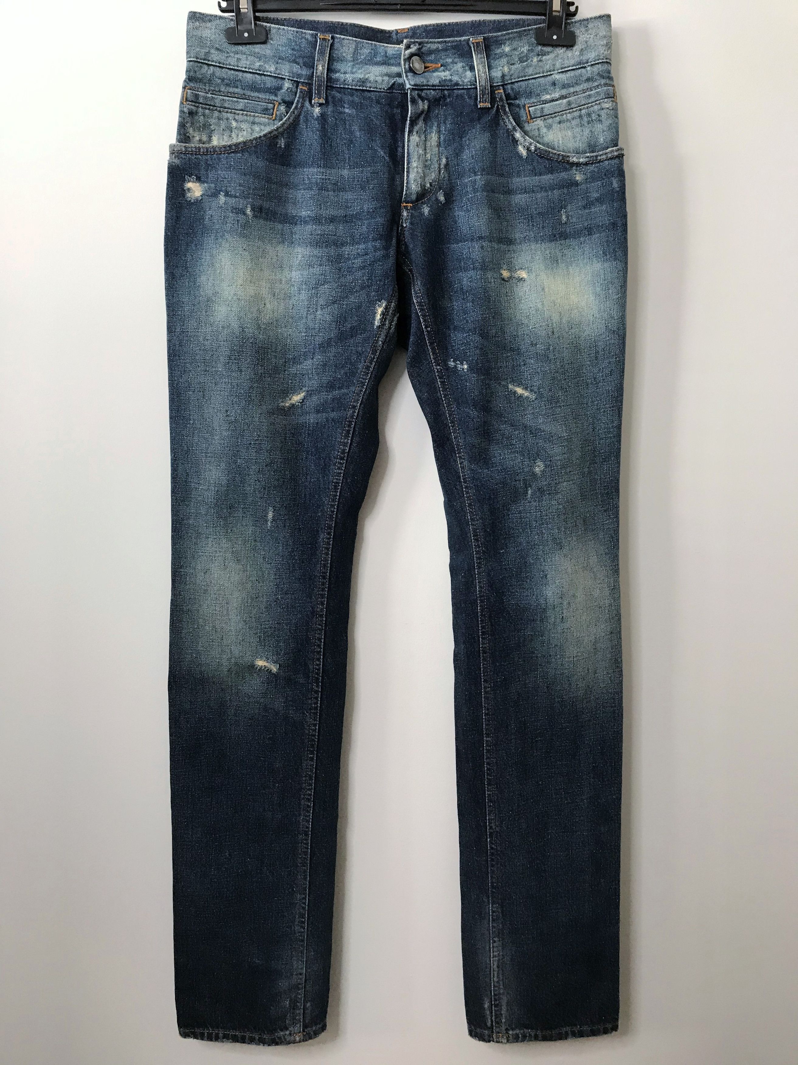 Dolce & Gabbana EU46 Classic Blue Iconic Plack Badge Jeans FW10 | Grailed