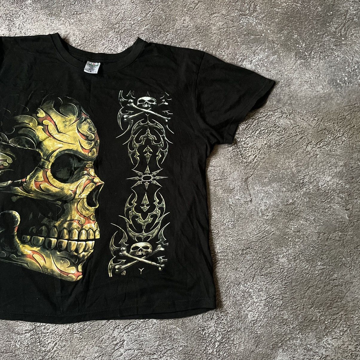 Vintage Vintage Y2K Goth Skull Graphic Tee Black Oversized Faded M Size US M / EU 48-50 / 2 - 3 Thumbnail