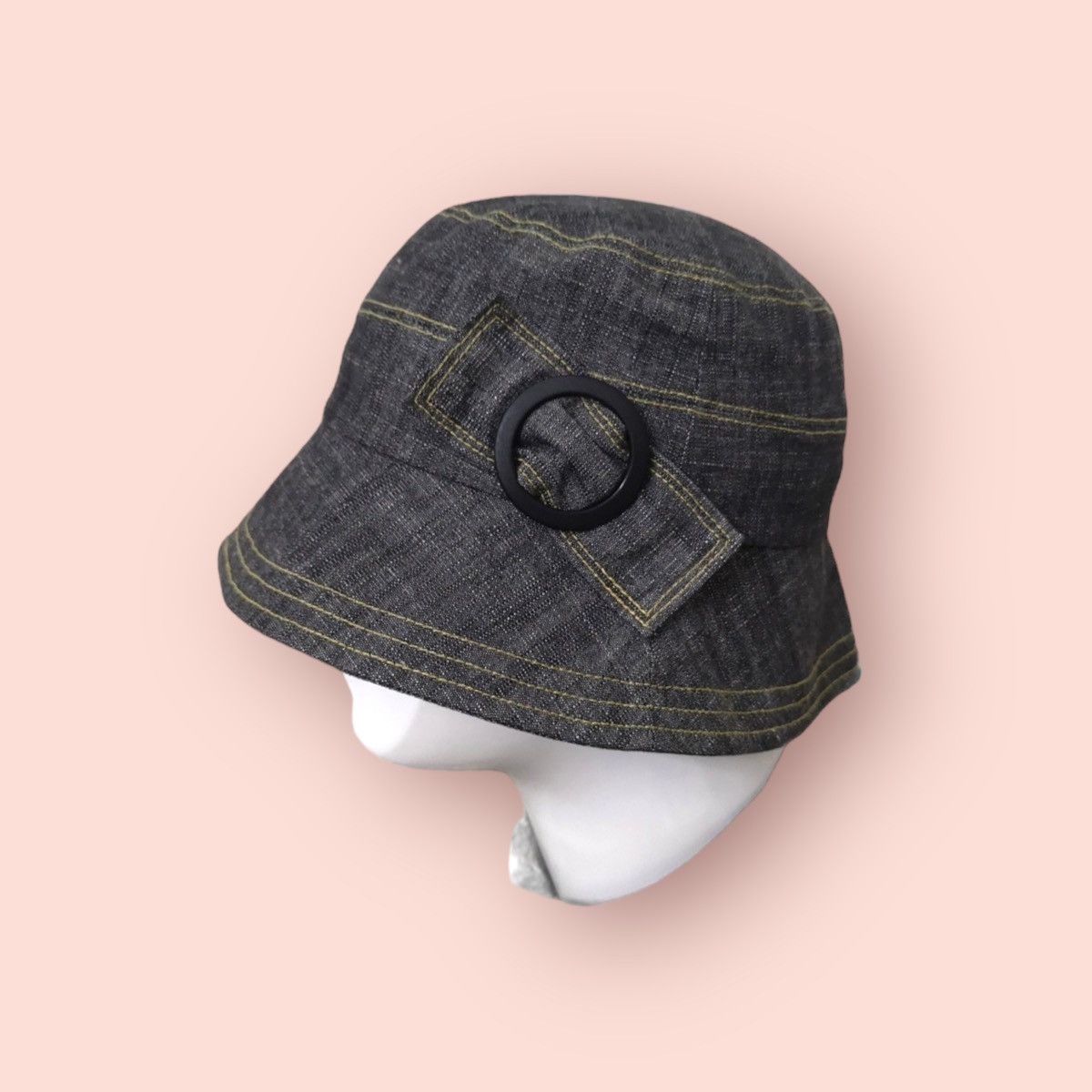 image of Rare Leilian Denim Bucket Hat in Denim/Grey, Men's