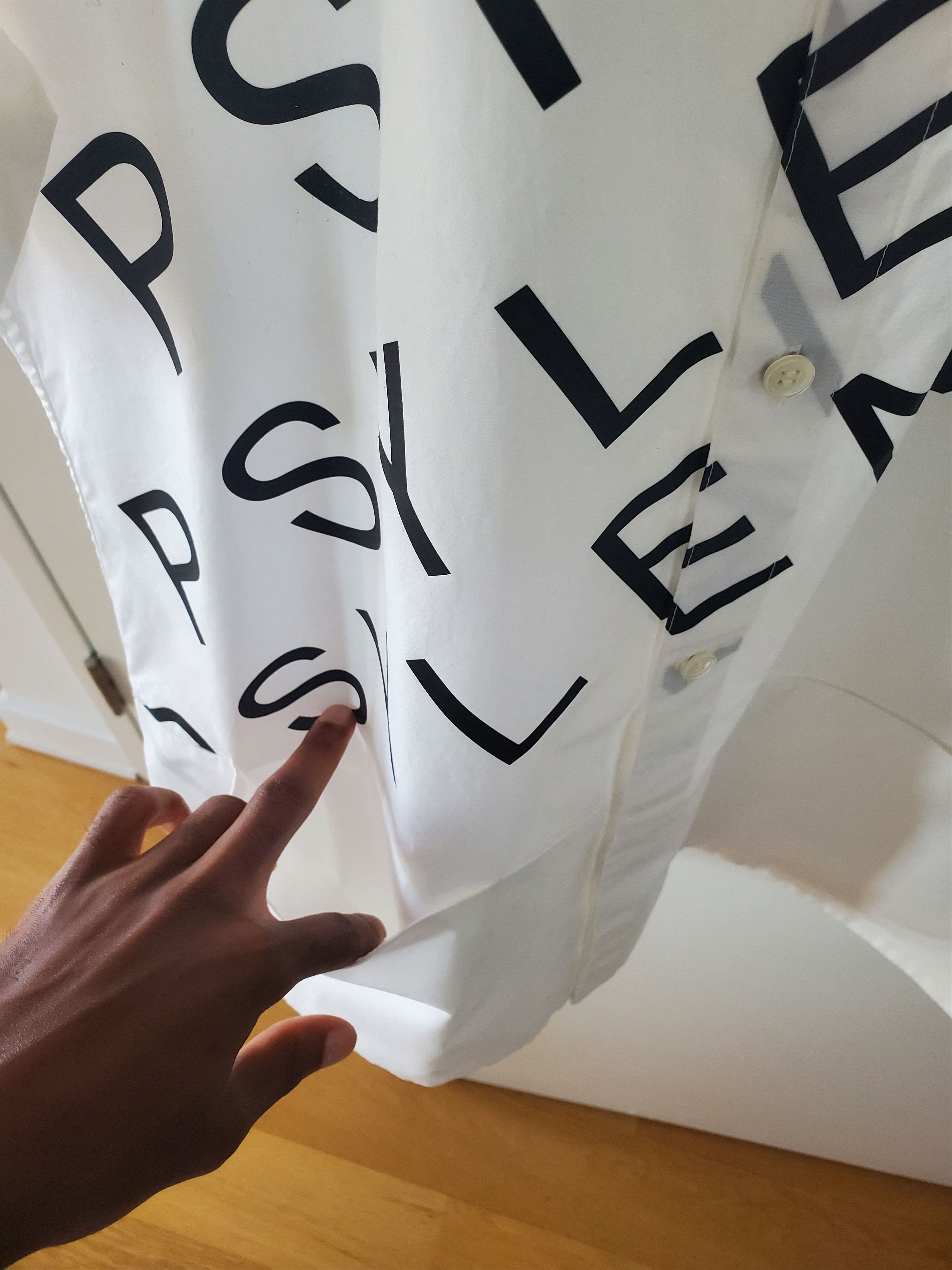 John Undercover "PSYLENCE" White Cotton Shirt Size US M / EU 48-50 / 2 - 4 Thumbnail