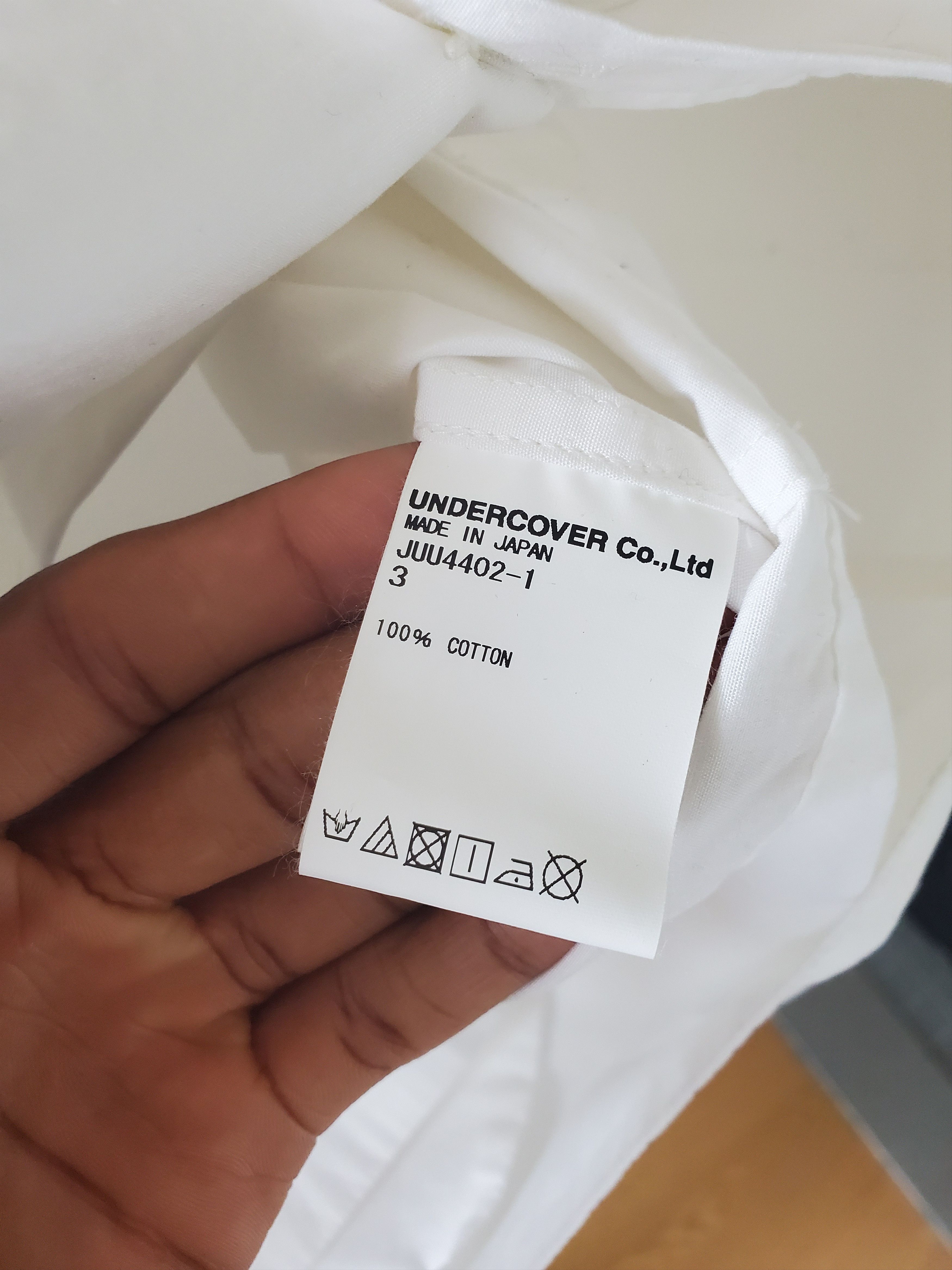 John Undercover "PSYLENCE" White Cotton Shirt Size US M / EU 48-50 / 2 - 2 Thumbnail