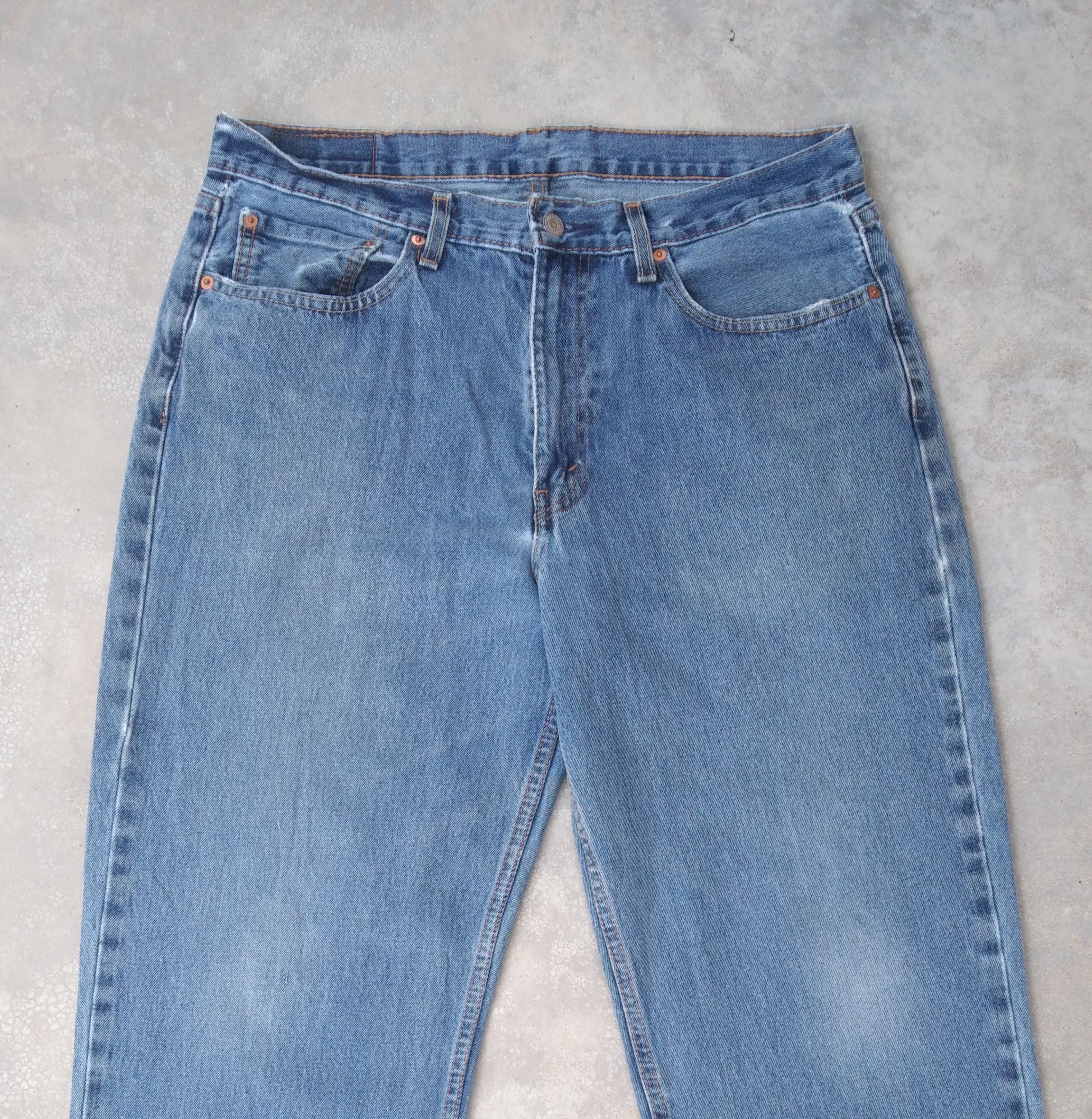 Levi's Vintage Levi's Jeans 550 Blue Washed Denim 36x32 Size US 36 / EU 52 - 6 Thumbnail