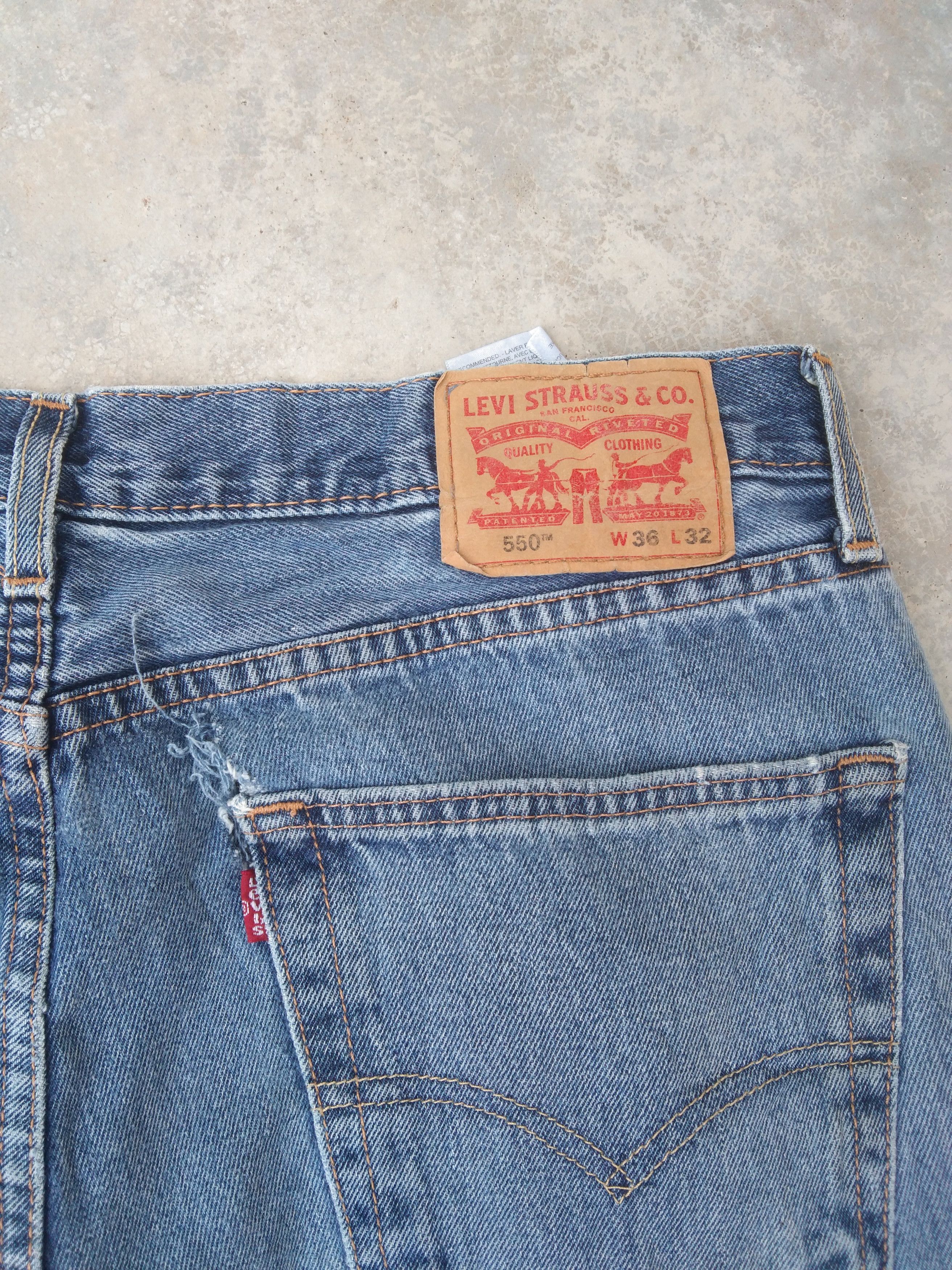 Levi's Vintage Levi's Jeans 550 Blue Washed Denim 36x32 Size US 36 / EU 52 - 5 Thumbnail