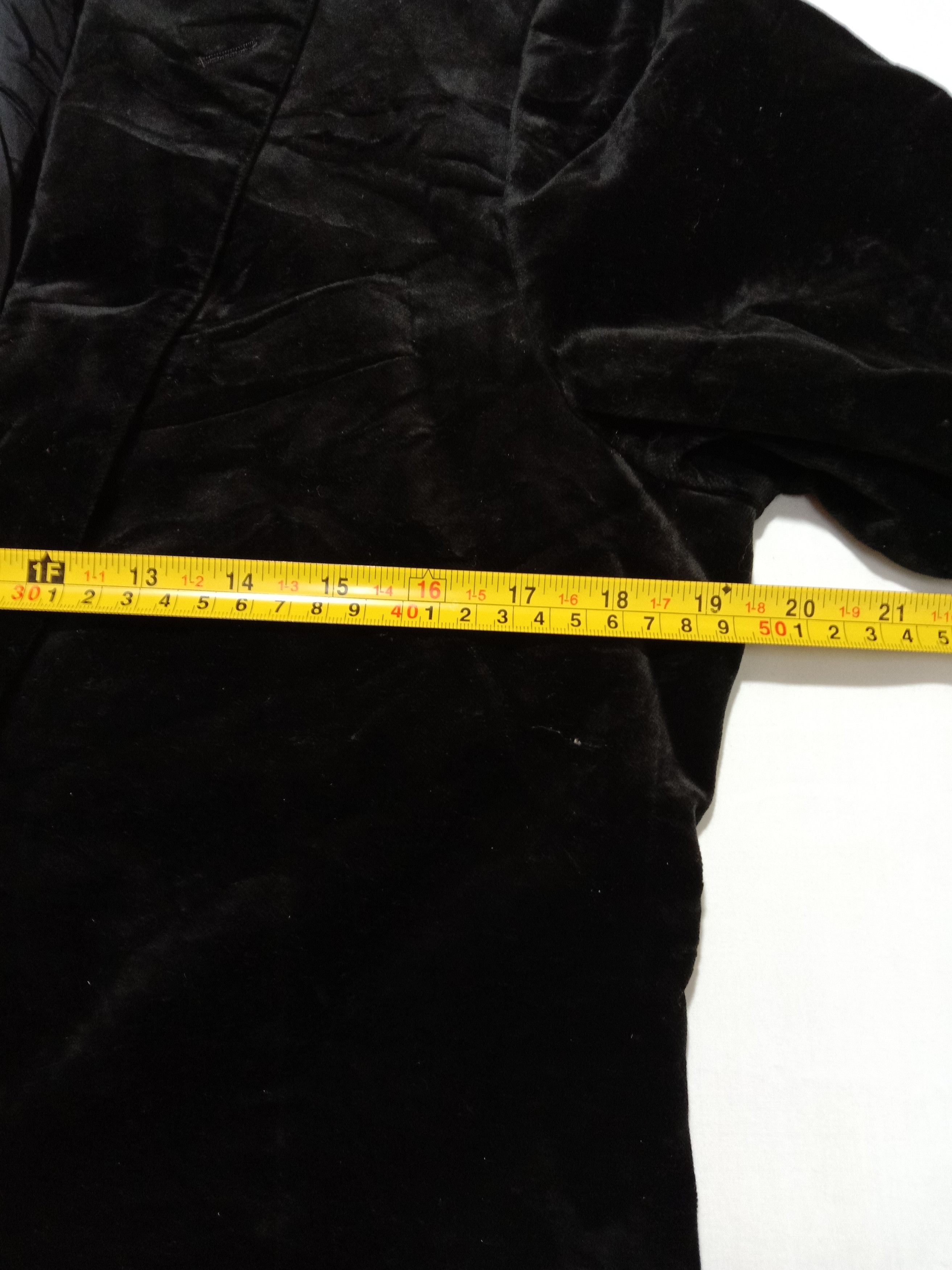 Designer Ships Girmes Special Textile Black Valvet Coat With Pocket Size 44L - 3 Thumbnail