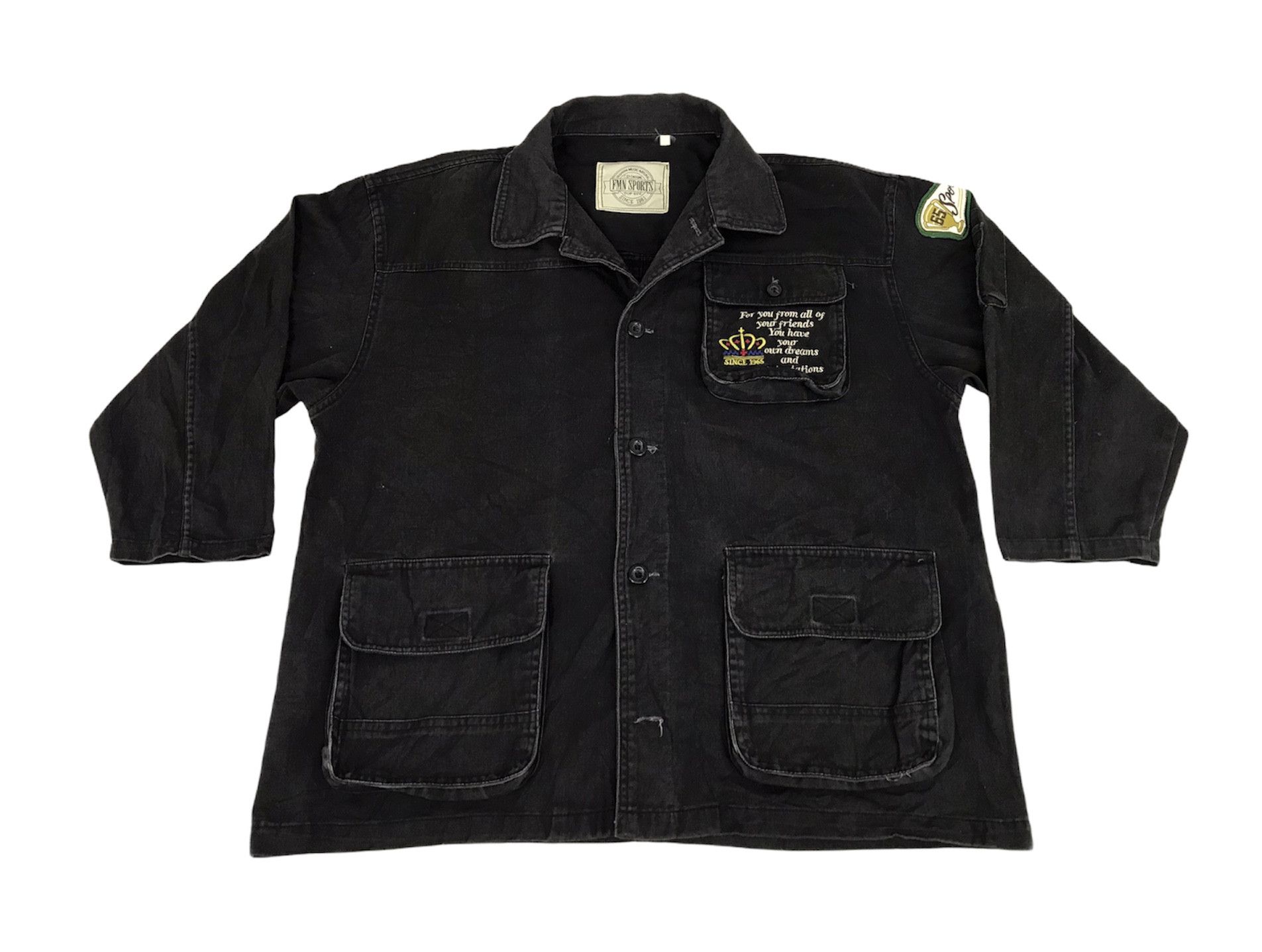 Japanese Brand Vintage FMN Sports Fashion Music Natural Work Wear Jacket Size US XL / EU 56 / 4 - 1 Thumbnail