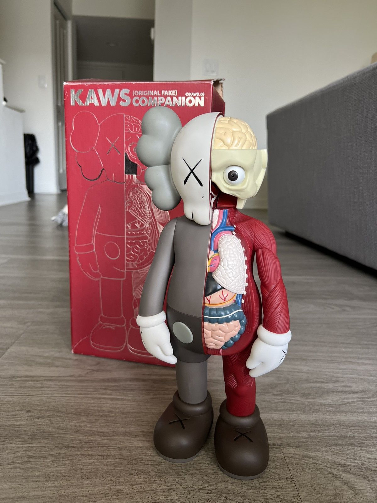 image of Kaws x Original Fake Brown Dissected / Flayed Companion - 15", Men's
