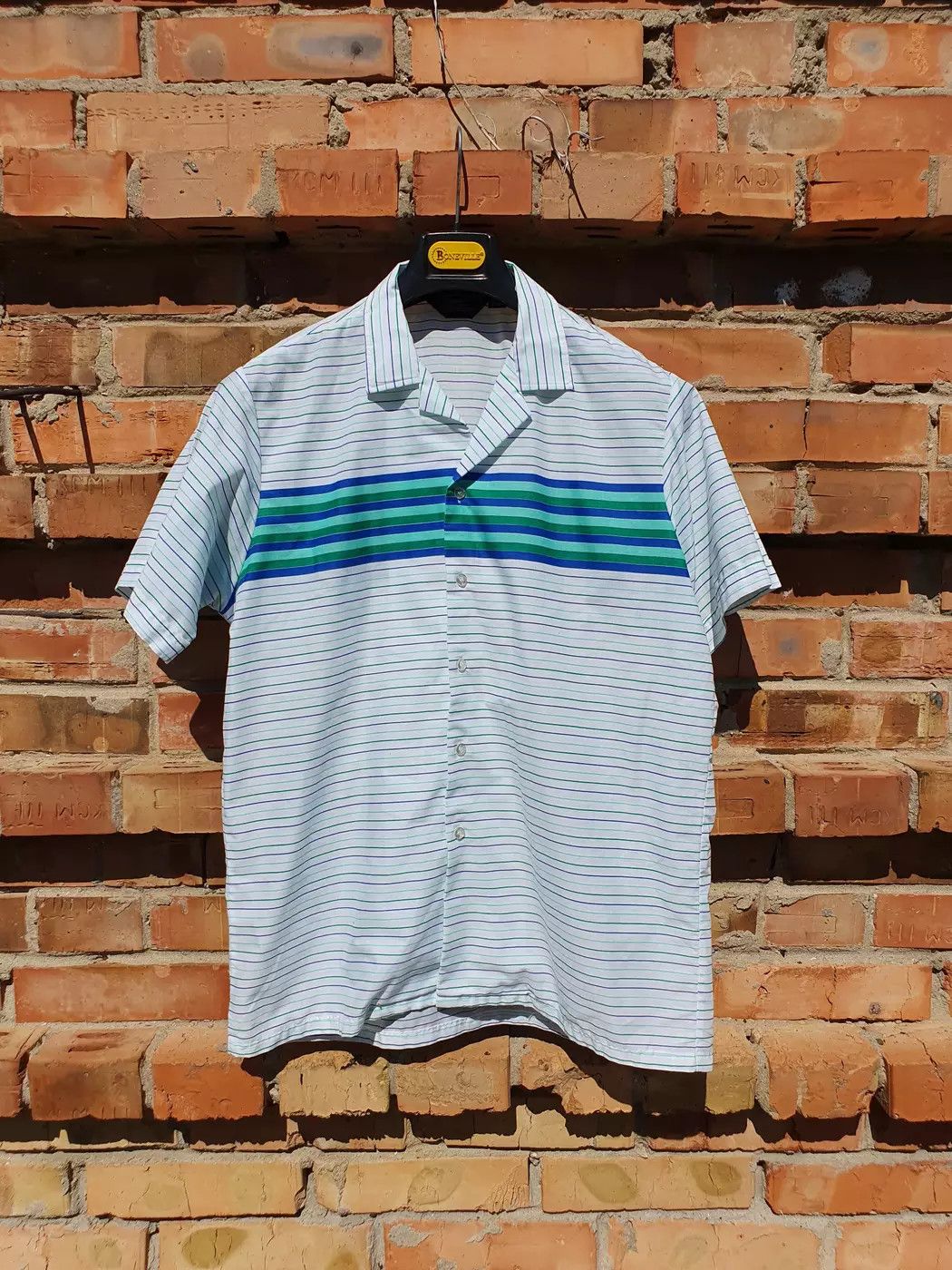Cowboy Equipment × Vintage 70s Sears Pour Homme Light Bowling camp collar Shirt Size US L / EU 52-54 / 3 - 3 Thumbnail