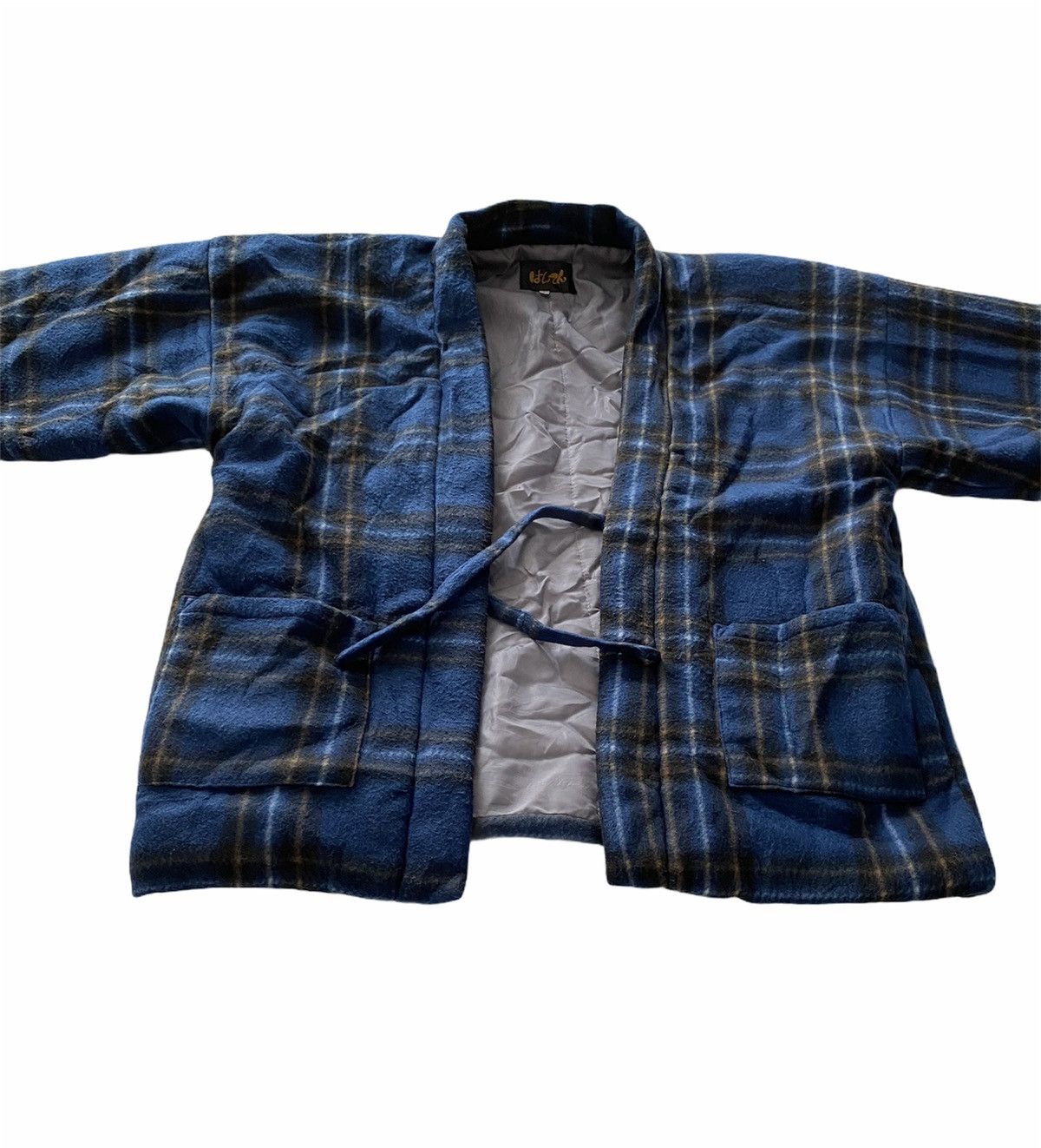 Indigo × Japanese Brand 💥delete today💥Wool Kimono🇯🇵 Jacket Size US L / EU 52-54 / 3 - 2 Thumbnail