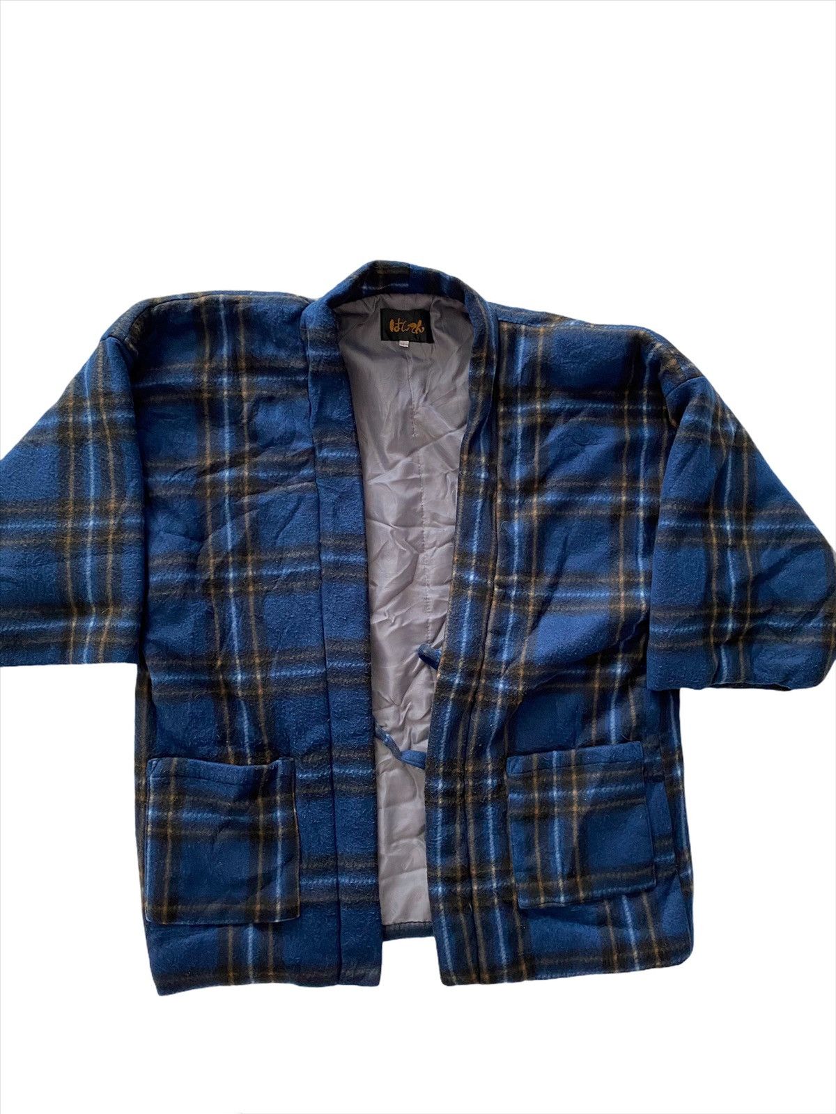 Indigo × Japanese Brand 💥delete today💥Wool Kimono🇯🇵 Jacket Size US L / EU 52-54 / 3 - 4 Thumbnail