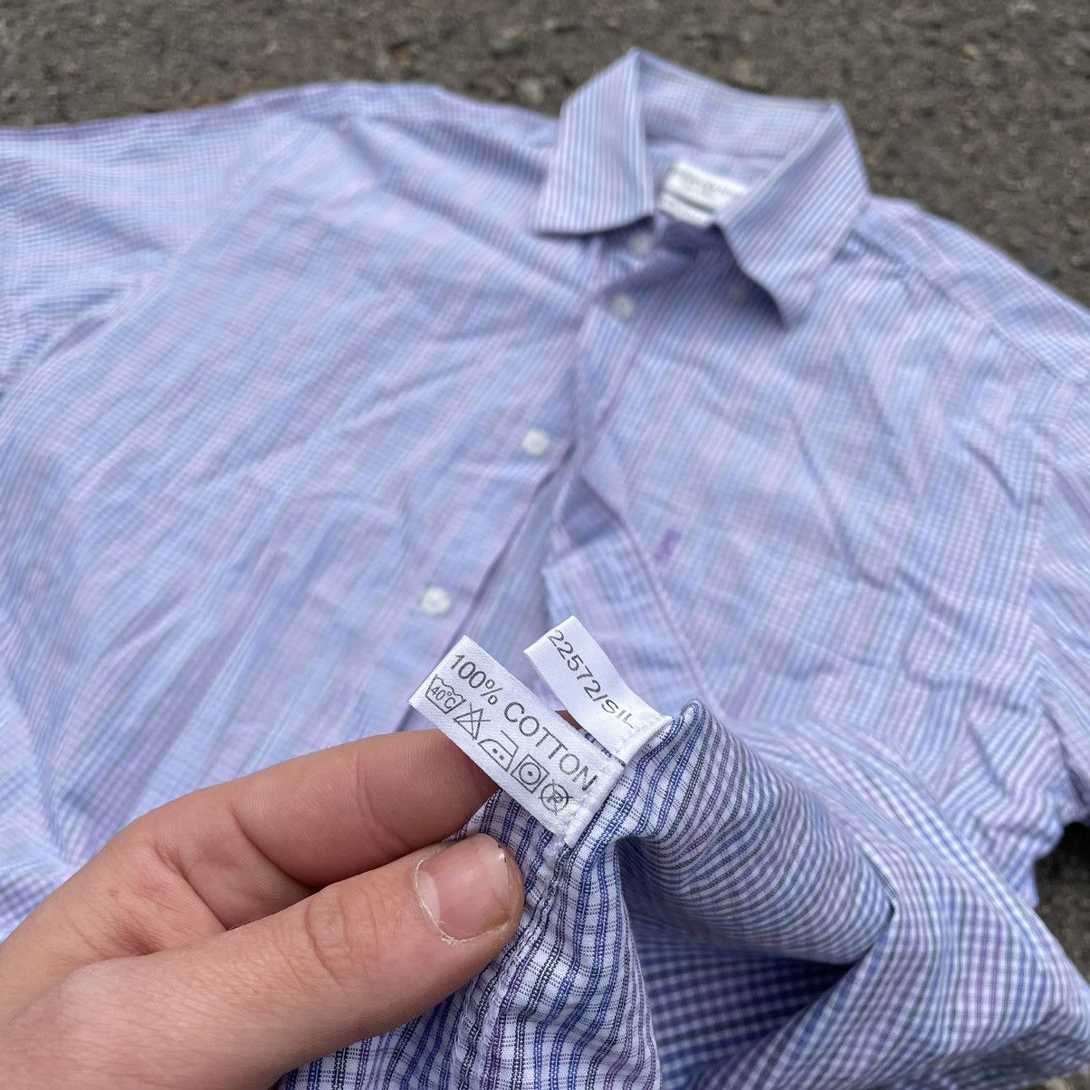 Vintage Vintage Y2K Light Blue Striped Oxford Button Up Preppy M Size US M / EU 48-50 / 2 - 5 Thumbnail