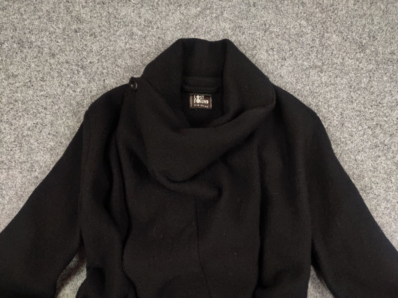 Lost & Found Ria Dunn Lost & Found Ria Dunn Coat Black Wool asymmetric Jacket Size M / US 6-8 / IT 42-44 - 9 Thumbnail