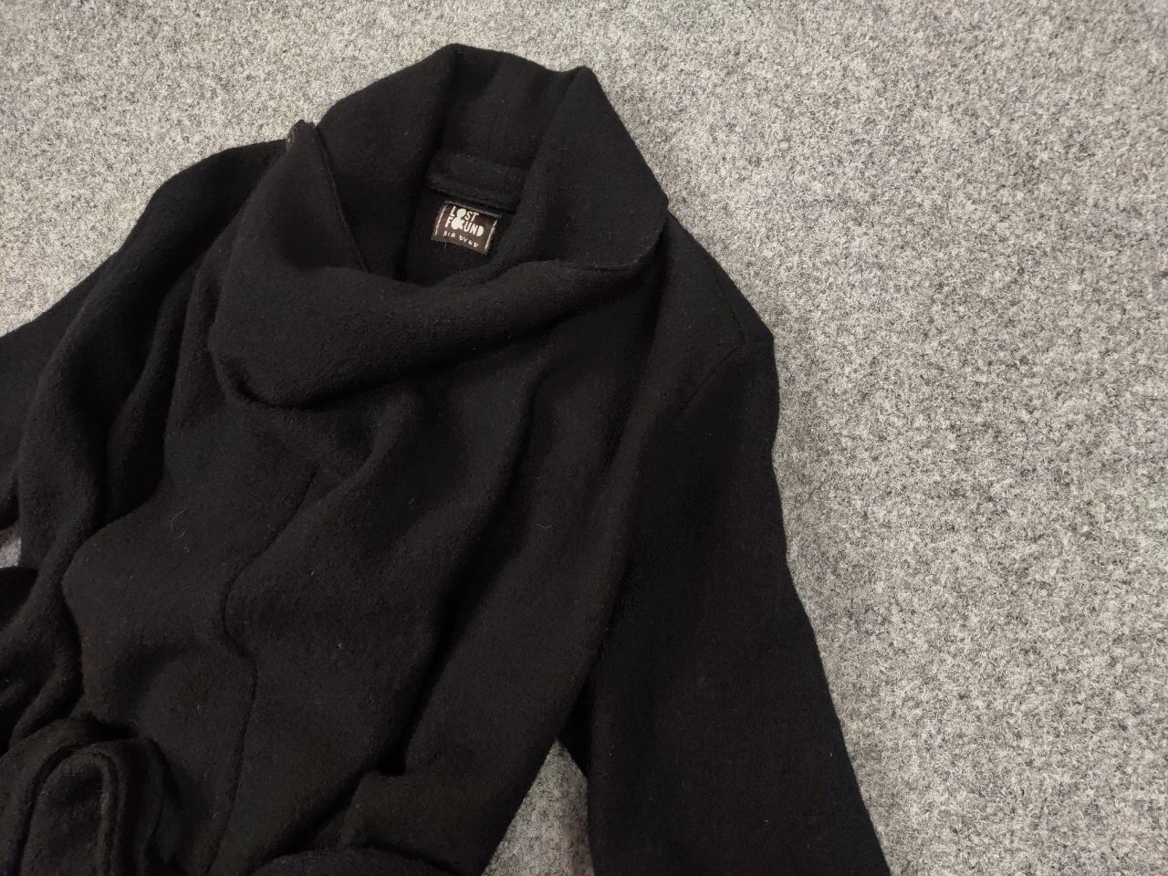 Lost & Found Ria Dunn Lost & Found Ria Dunn Coat Black Wool asymmetric Jacket Size M / US 6-8 / IT 42-44 - 4 Thumbnail