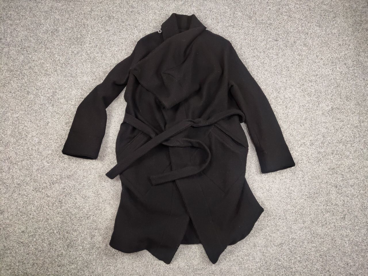 Lost & Found Ria Dunn Lost & Found Ria Dunn Coat Black Wool asymmetric Jacket Size M / US 6-8 / IT 42-44 - 12 Thumbnail