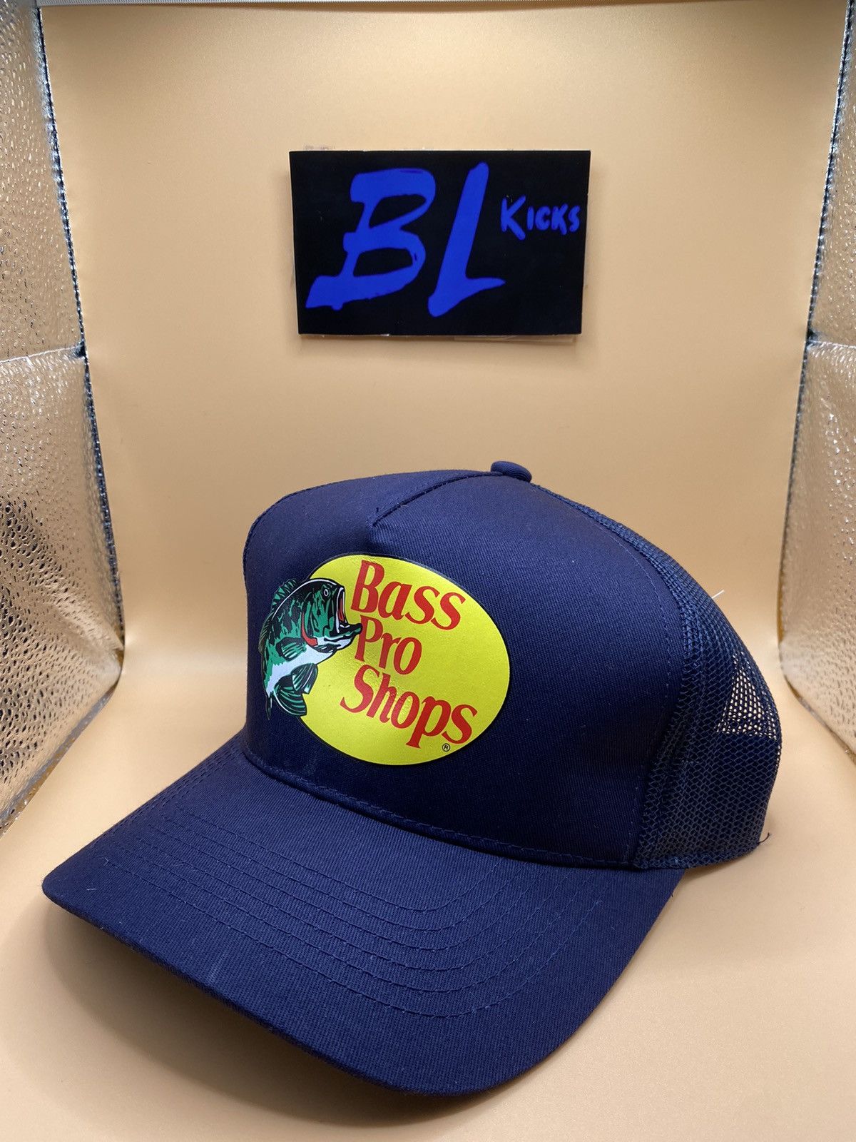 Bass Pro Shops × Vintage Bass Pro Shops Vintage Logo Trucker Hat Grey Size ONE SIZE - 2 Thumbnail