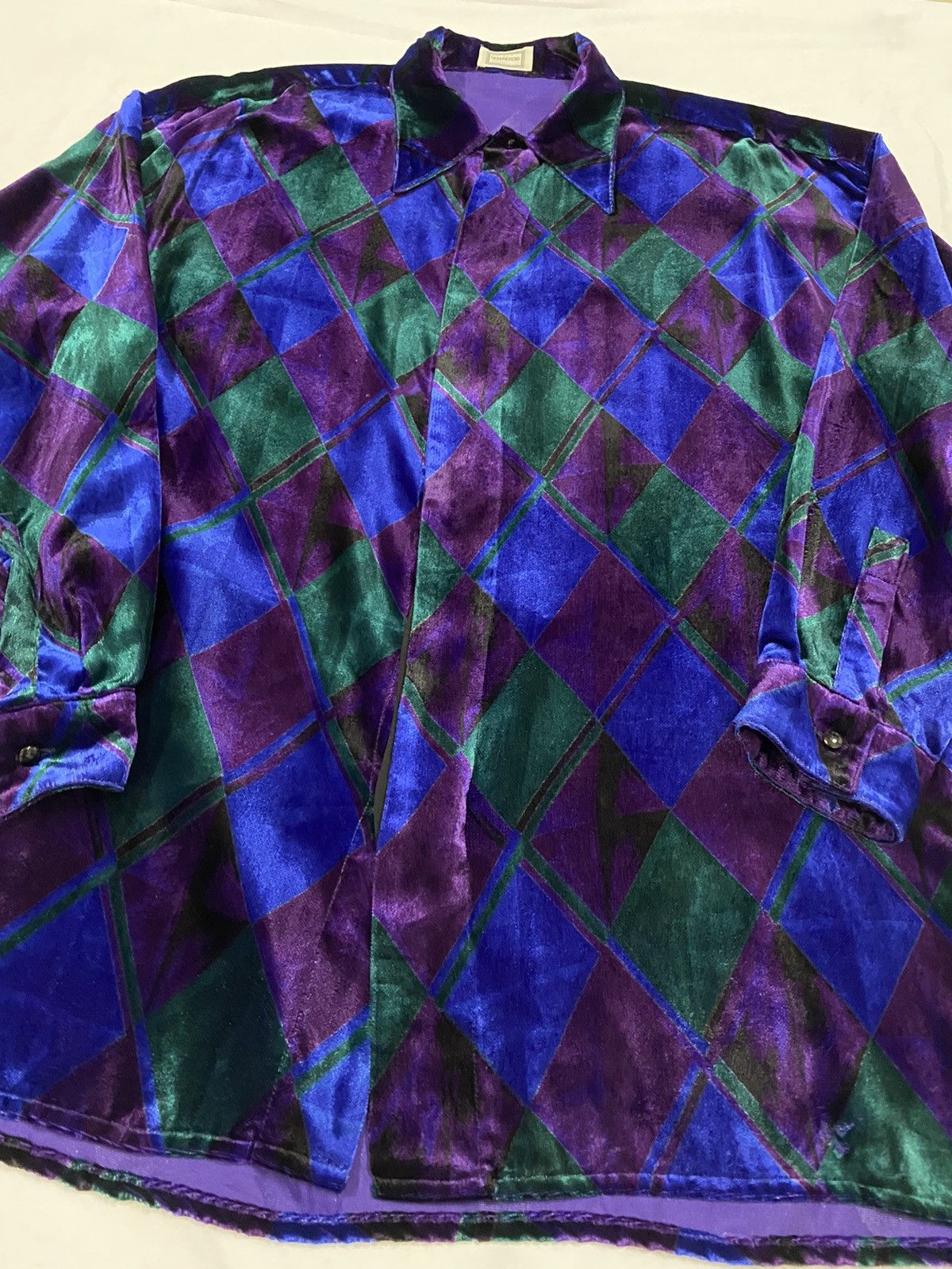 Versace Authentic🔥Gianni Versace PsycheDelic Geometry Baroque Silk Size US S / EU 44-46 / 1 - 12 Thumbnail