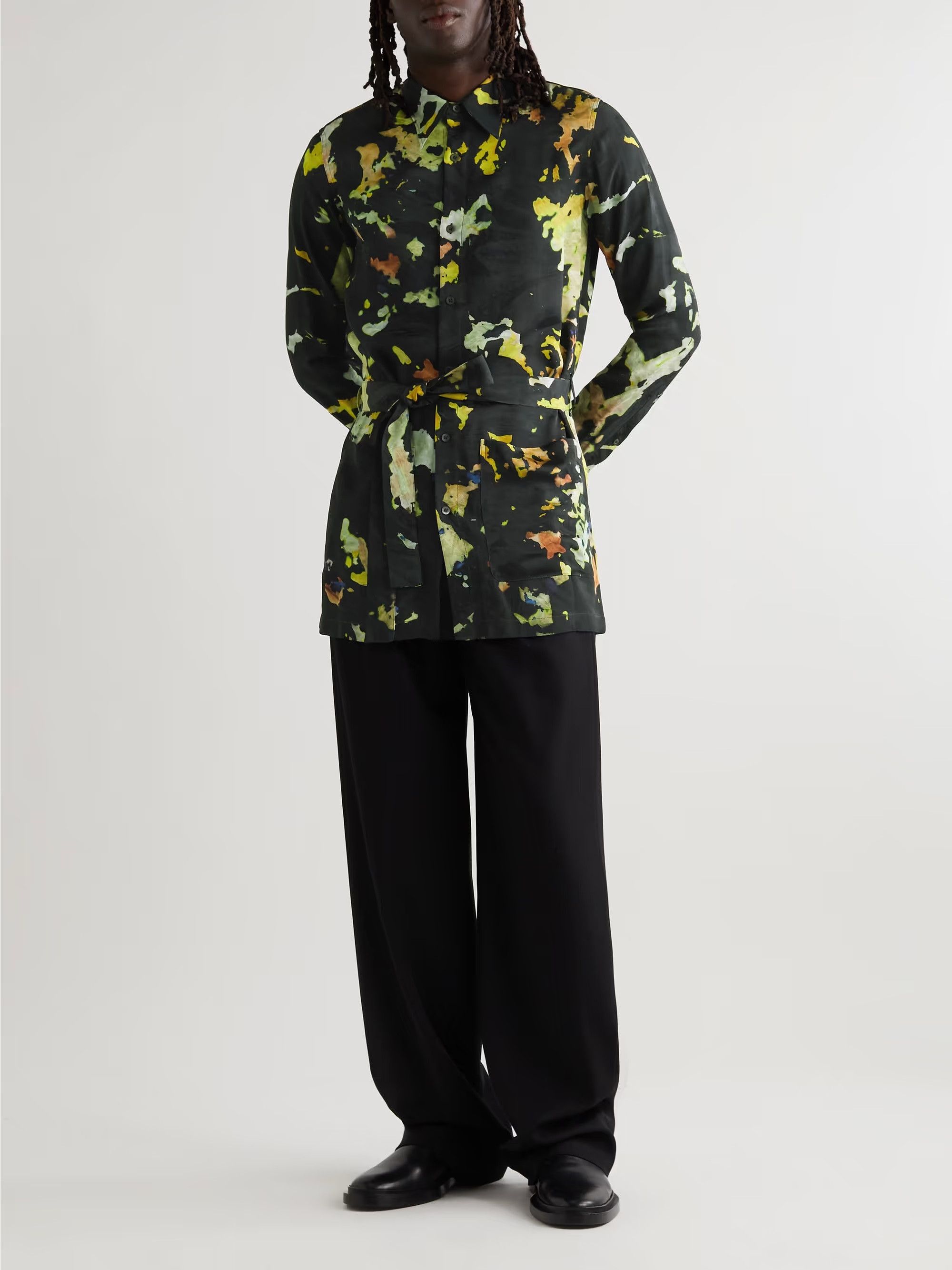 Dries Van Noten Dries Van Noten Floral Belted Pyjama Shirt Size US M / EU 48-50 / 2 - 10 Thumbnail