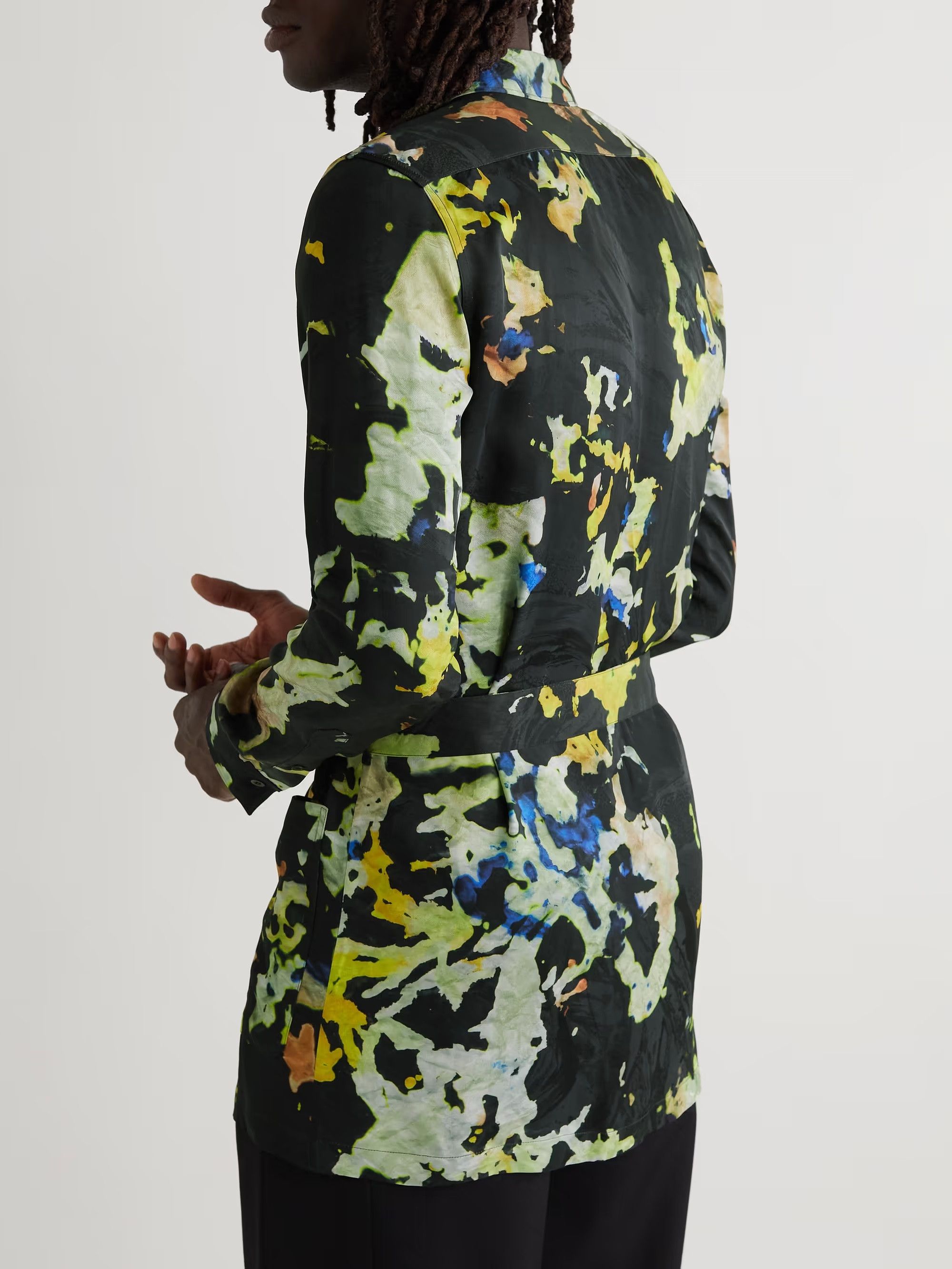 Dries Van Noten Dries Van Noten Floral Belted Pyjama Shirt Size US M / EU 48-50 / 2 - 11 Thumbnail