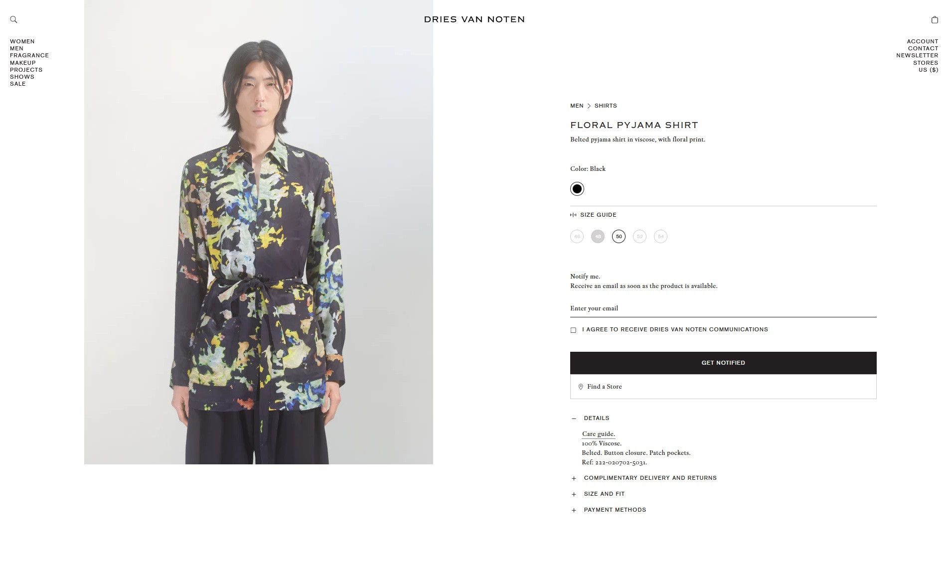 Dries Van Noten Dries Van Noten Floral Belted Pyjama Shirt Size US M / EU 48-50 / 2 - 8 Thumbnail