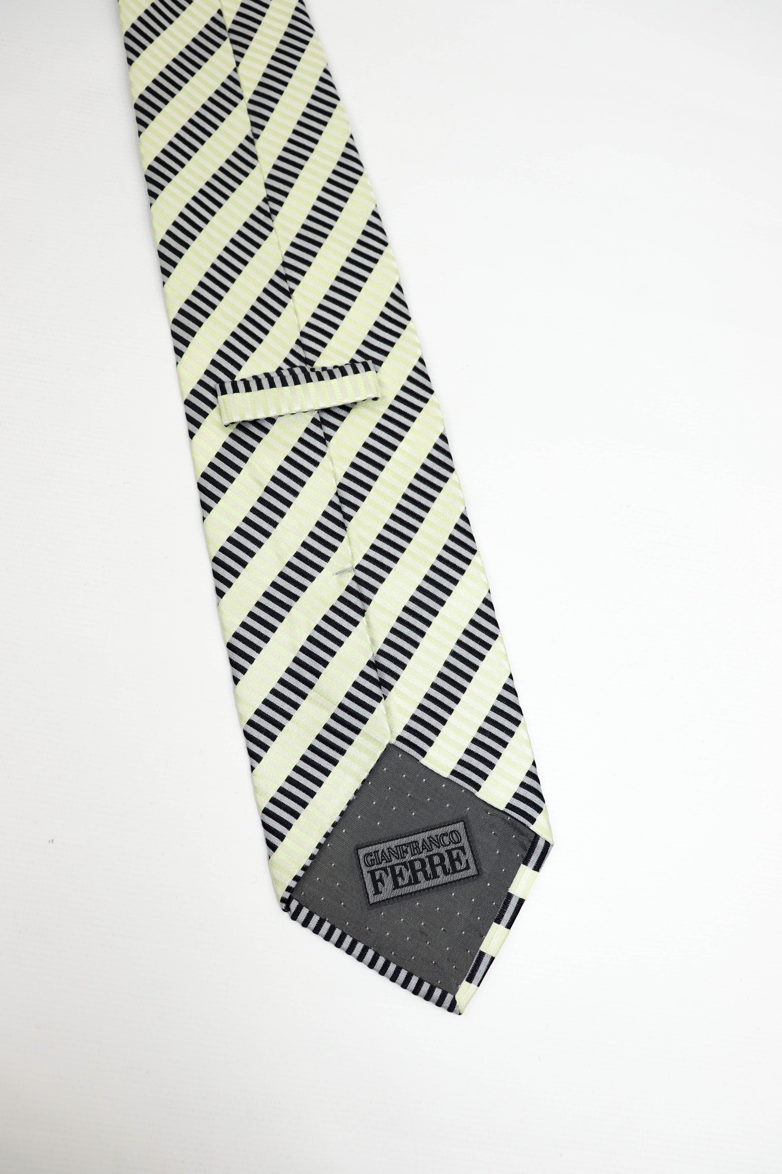 Gianfranco Ferre Vintage Gianfranco FERRE Striped Pattern Silk Tie Size ONE SIZE - 4 Thumbnail