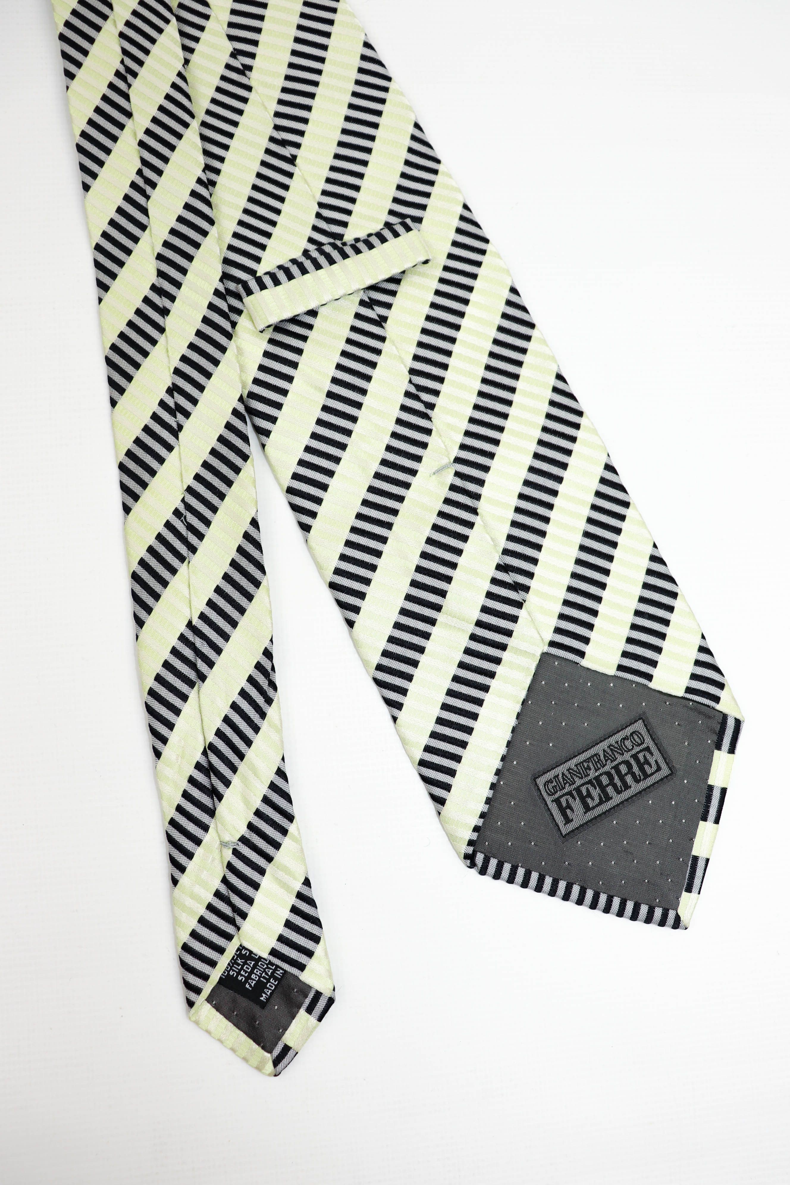 Gianfranco Ferre Vintage Gianfranco FERRE Striped Pattern Silk Tie Size ONE SIZE - 5 Thumbnail