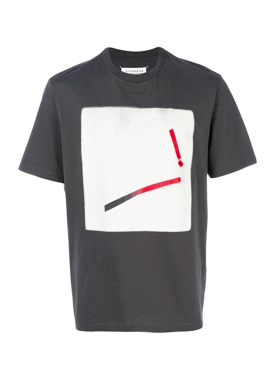 Maison Margiela Margiela FW17 Exclamation Print T-shirt - Dark Grey Size US M / EU 48-50 / 2 - 3 Thumbnail