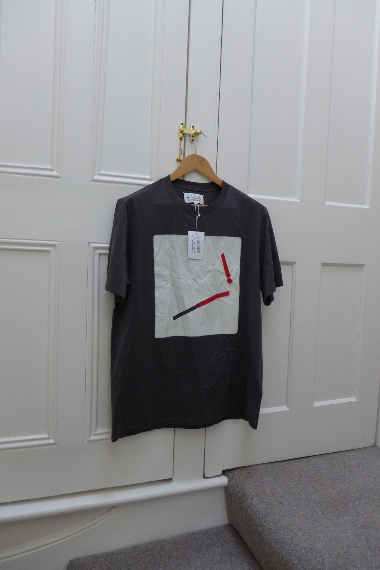 Maison Margiela Margiela FW17 Exclamation Print T-shirt - Dark Grey Size US M / EU 48-50 / 2 - 4 Thumbnail