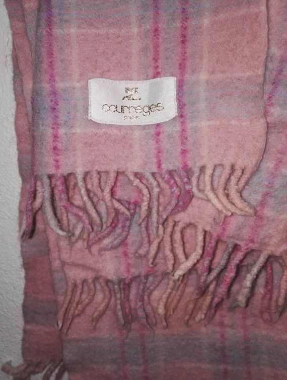 Courreges × Designer × Vintage Rare Muffler COURREGES PARIS pink colour (48" X 19") Size ONE SIZE - 2 Thumbnail