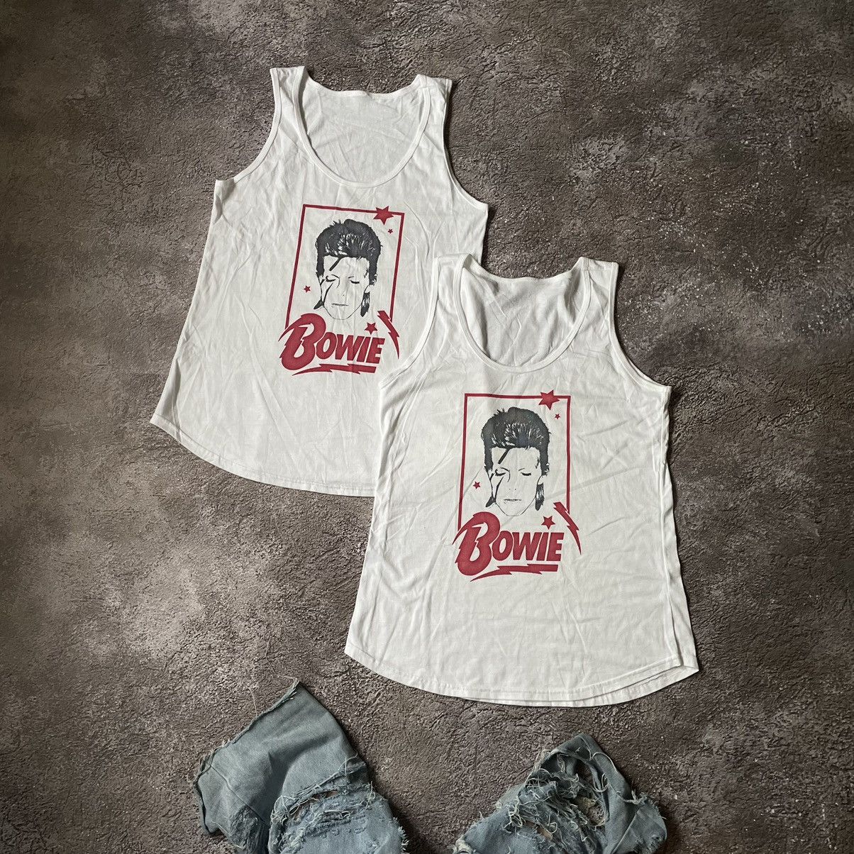 Vintage Vintage Y2K David Bowie Graphic Band Tee Cream Grunge Boxy M Size US M / EU 48-50 / 2 - 7 Thumbnail