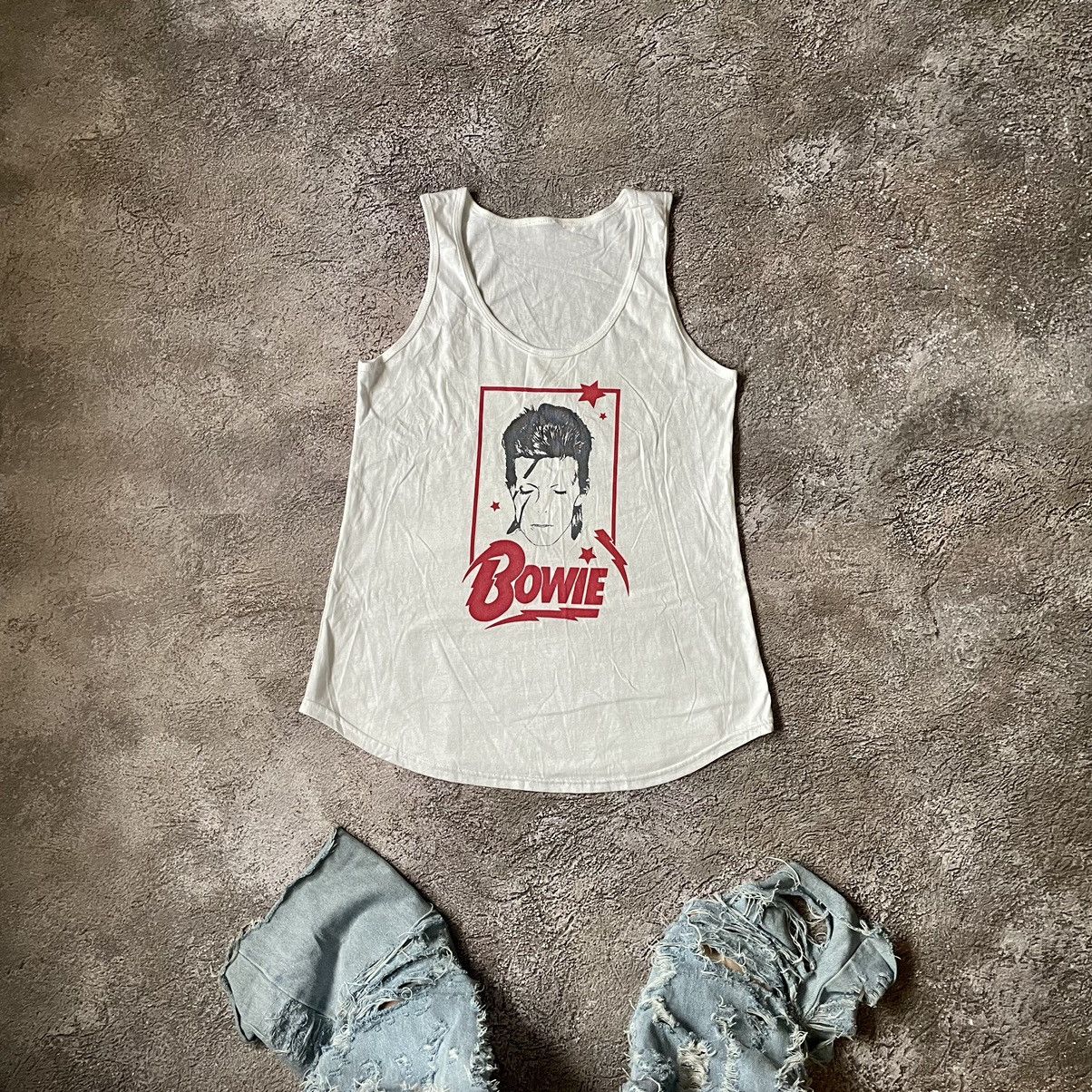 Vintage Vintage Y2K David Bowie Graphic Band Tee Cream Grunge Boxy M Size US M / EU 48-50 / 2 - 1 Thumbnail