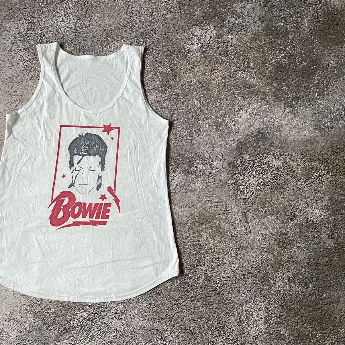 Vintage Vintage Y2K David Bowie Graphic Band Tee Cream Grunge Boxy M Size US M / EU 48-50 / 2 - 4 Thumbnail