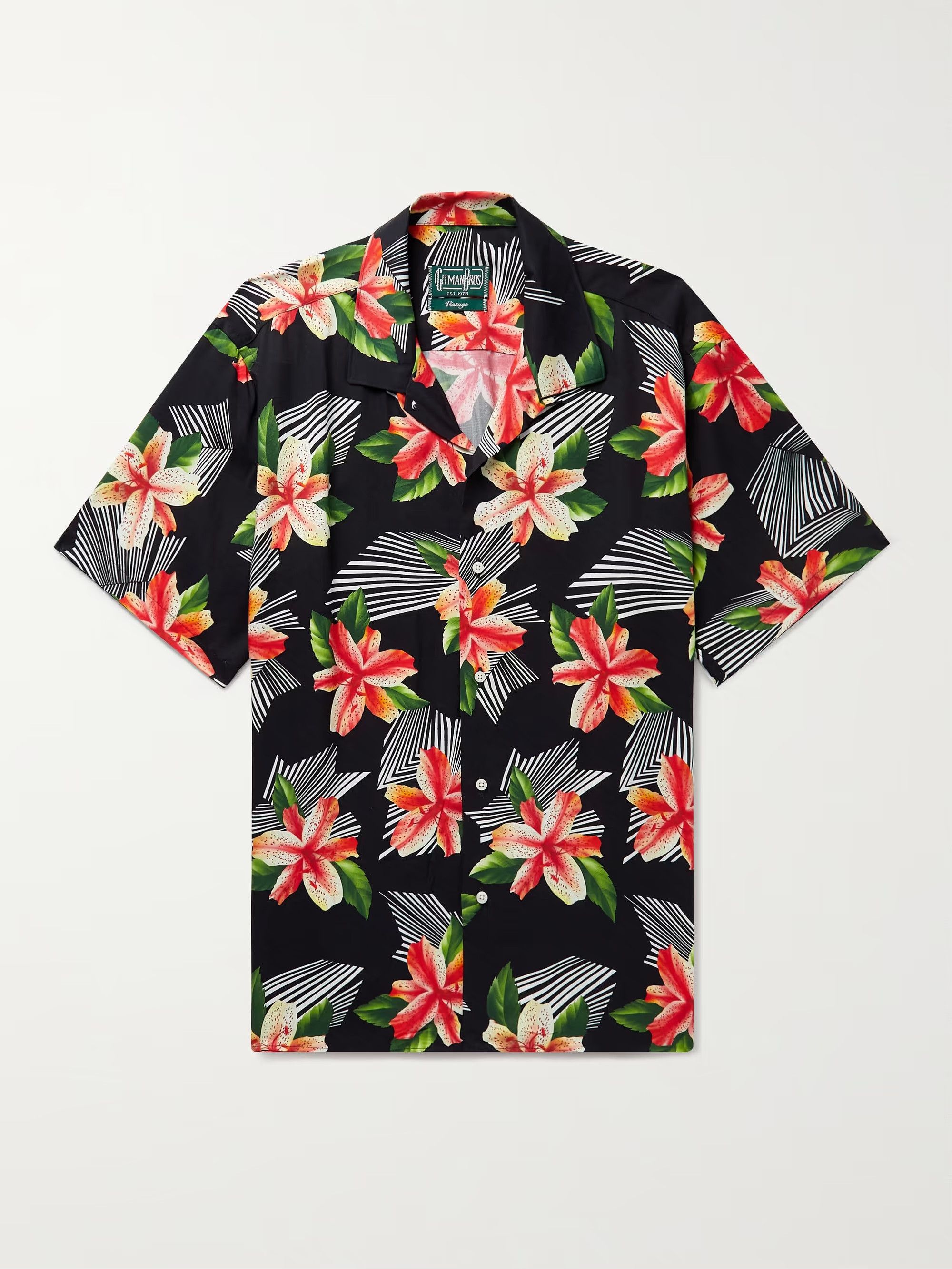 Gitman Bros. Vintage Gitman Vintage Hibiscus Rayon Camp Short-Sleeve Shirt Size US L / EU 52-54 / 3 - 5 Thumbnail