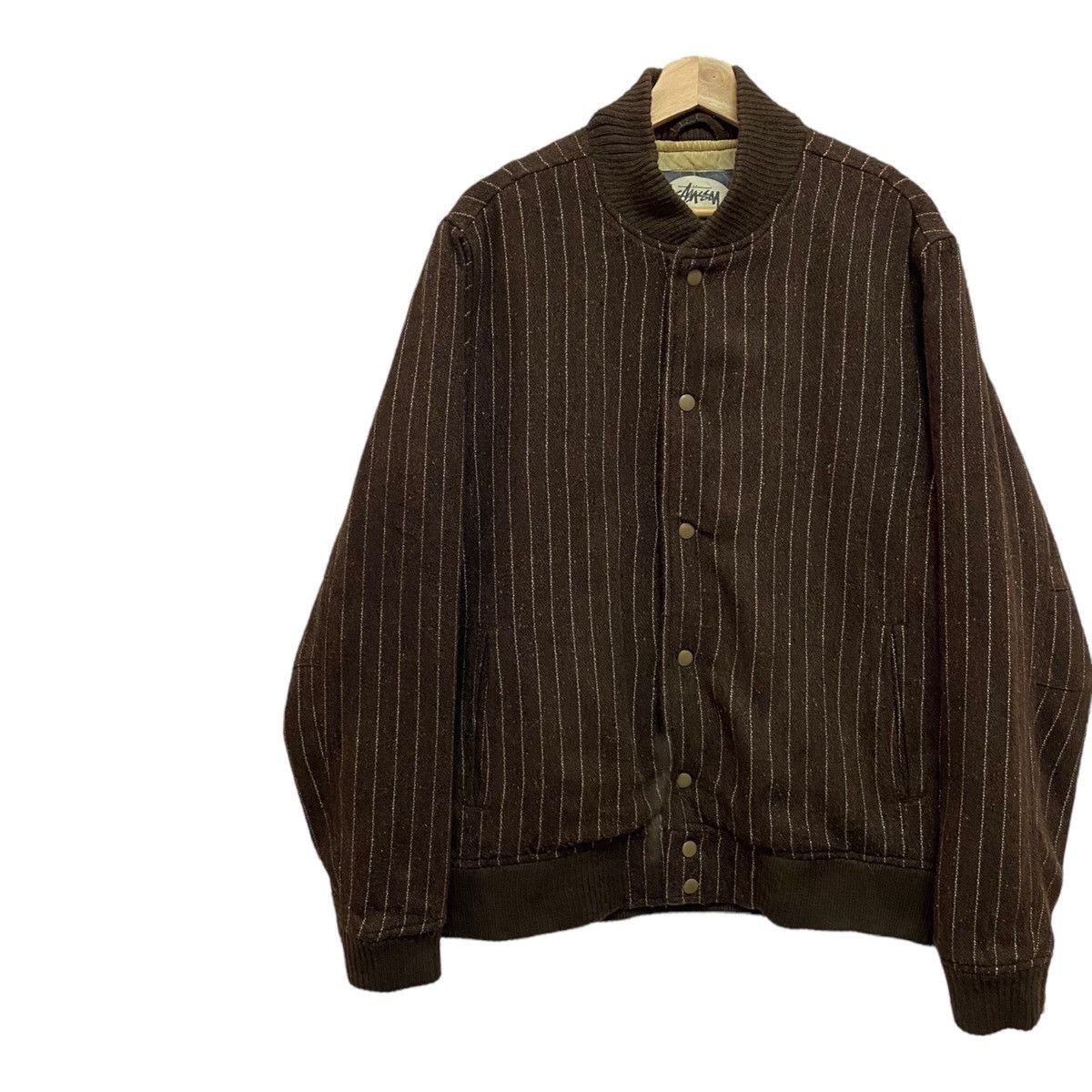 Stussy GRAIL🔥ARCHIVE STUSSY STRIPES WOOL VARSITY JACKET Size US M / EU 48-50 / 2 - 6 Thumbnail