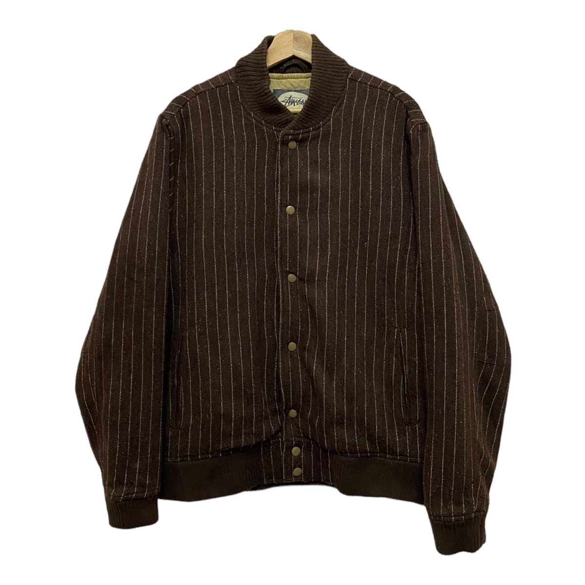 00’s old stussy Ma-1 Wool Bomber Jacket Stussy 2000s very rare bomber jacket university vintage | eBay