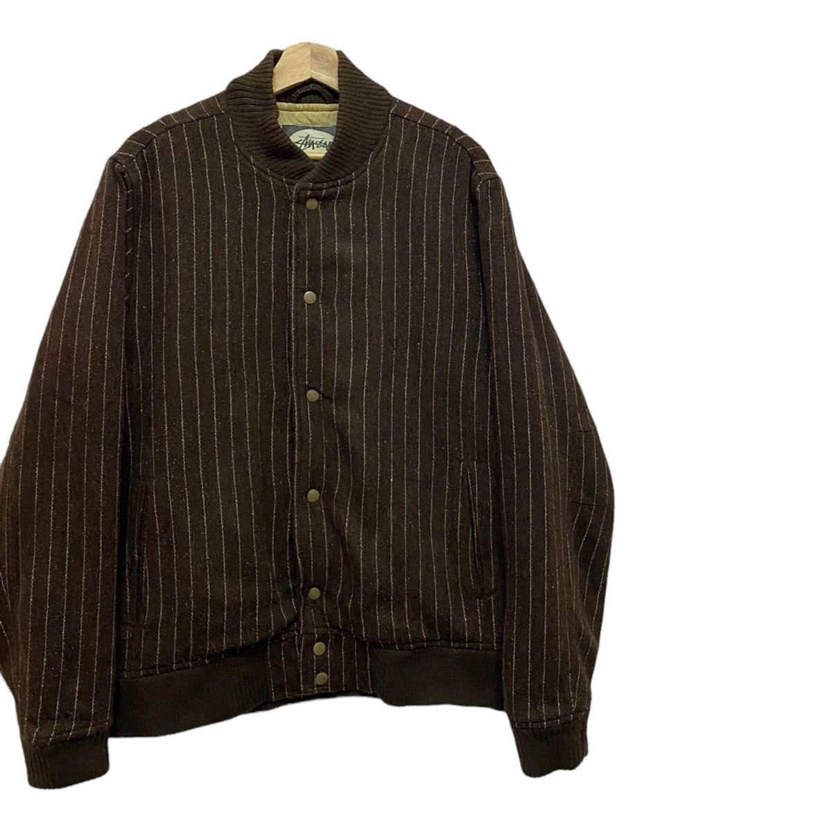 Stussy GRAIL🔥ARCHIVE STUSSY STRIPES WOOL VARSITY JACKET Size US M / EU 48-50 / 2 - 5 Thumbnail