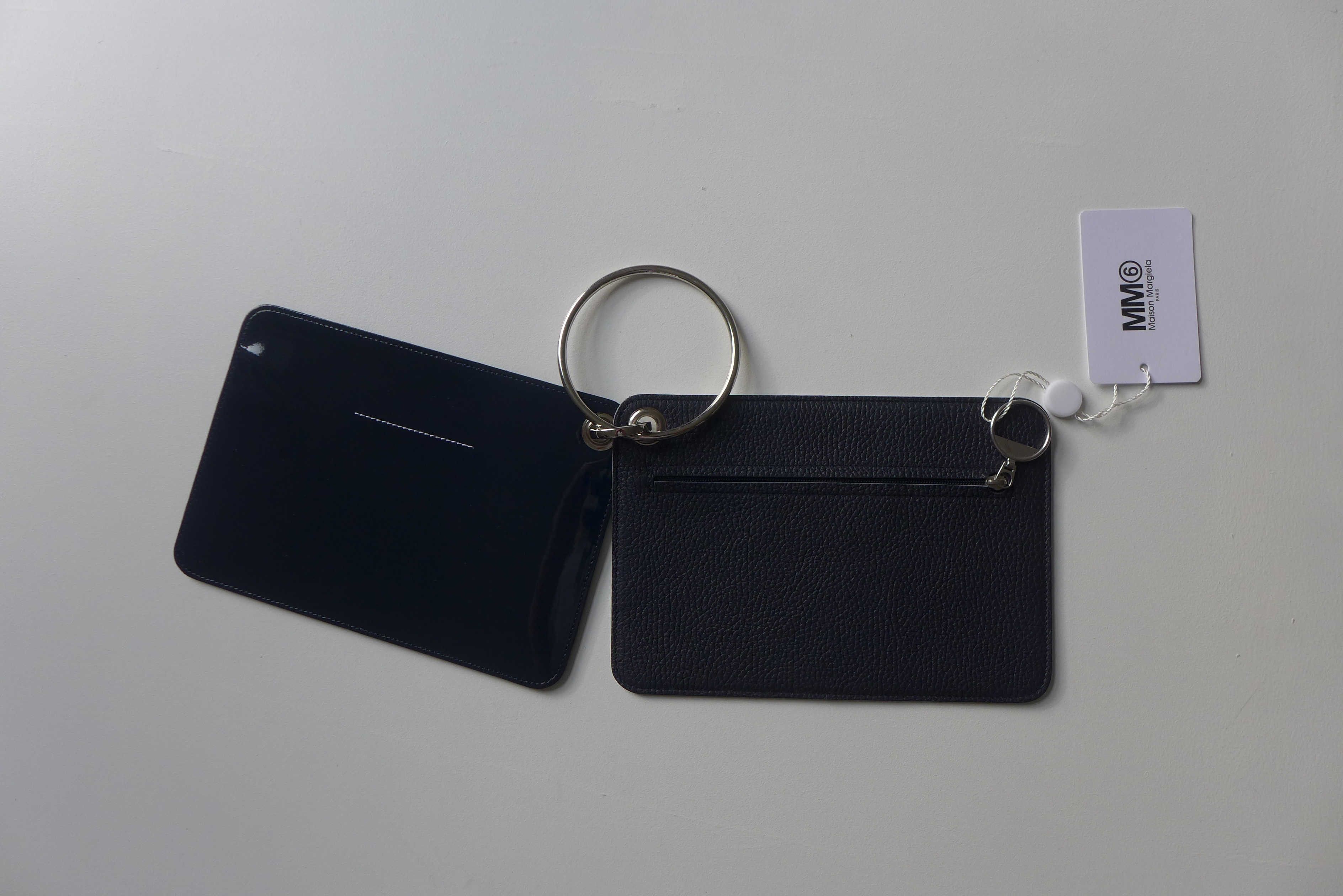 Maison Margiela Margiela Envelope Hoop Clutch Bag - Navy Calf Leather Size ONE SIZE - 7 Thumbnail